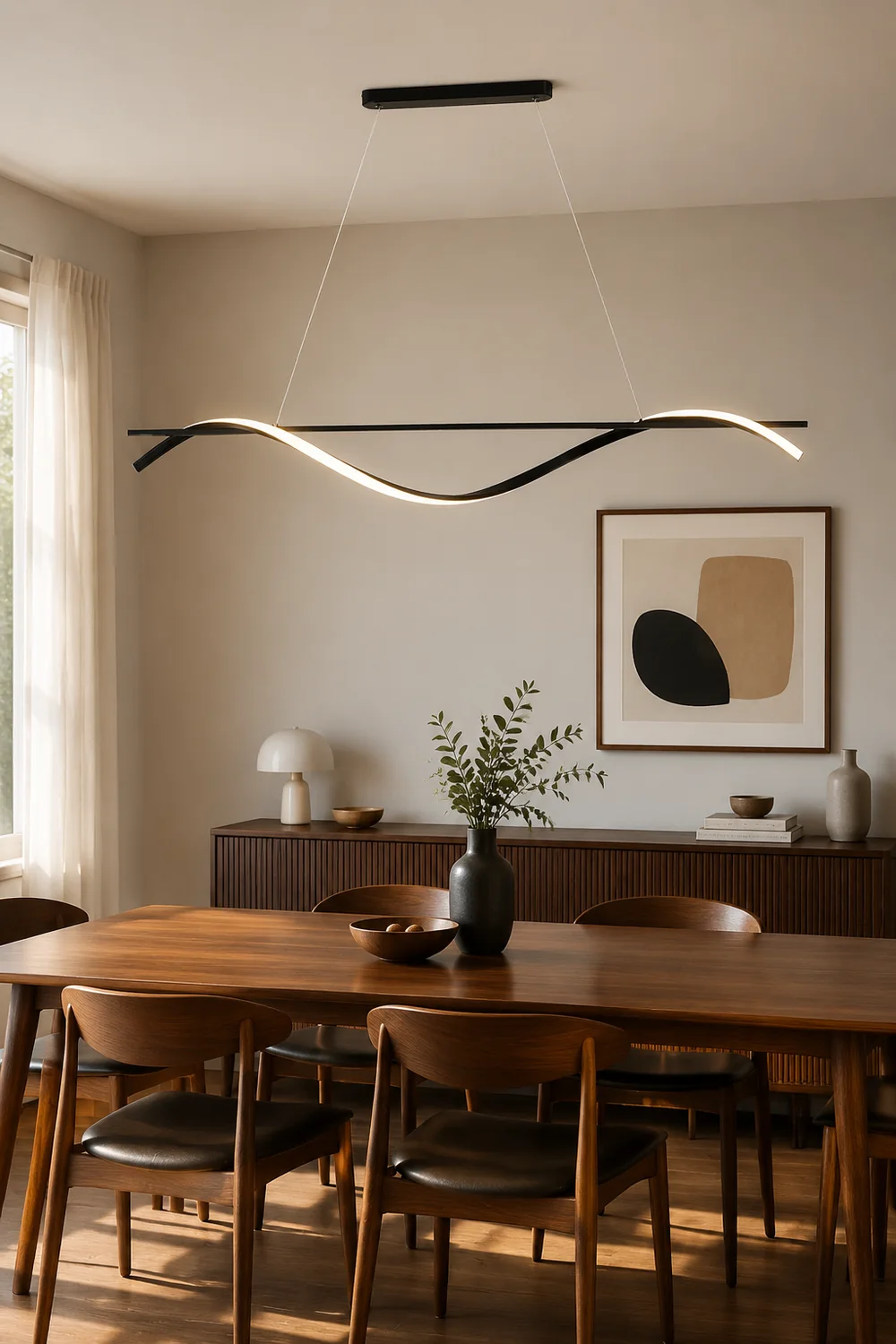 Black Wave Chandelier - Lumpaz