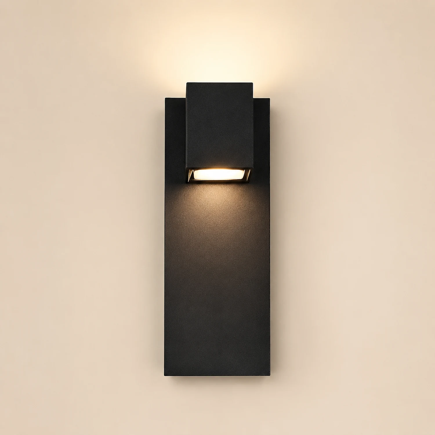 Square Waterproof LED Up and Down Lights Modern Outdoor Wall Lamp Wall Sconce Lighting - Lumpaz