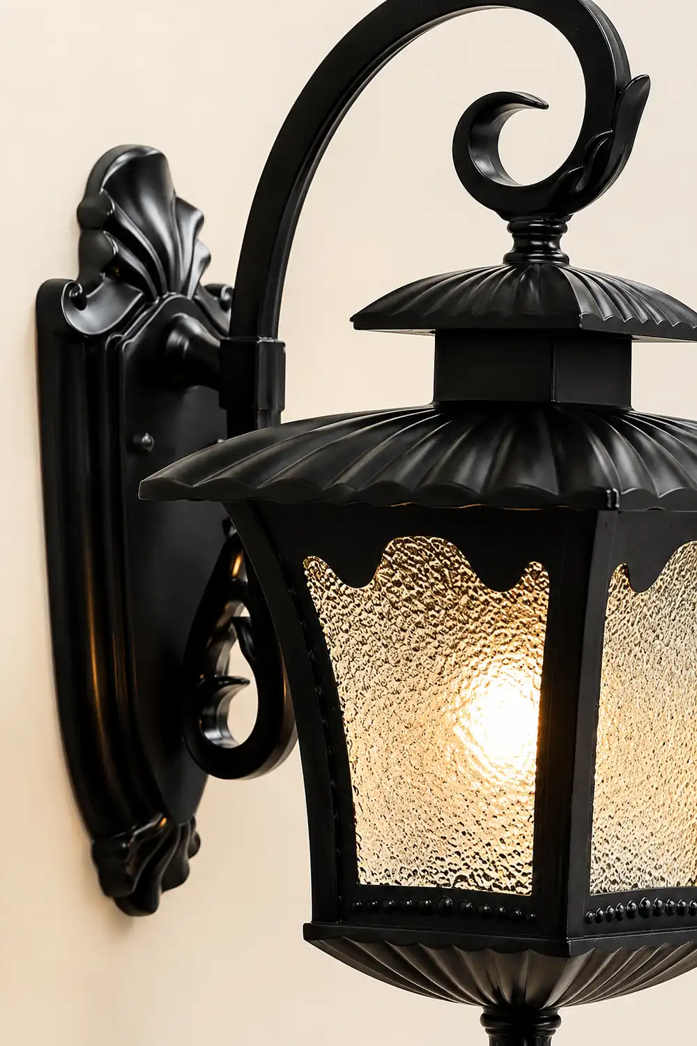 Creative Retro Glass Lantern Waterproof LED European-style Wall Lamp - Lumpaz