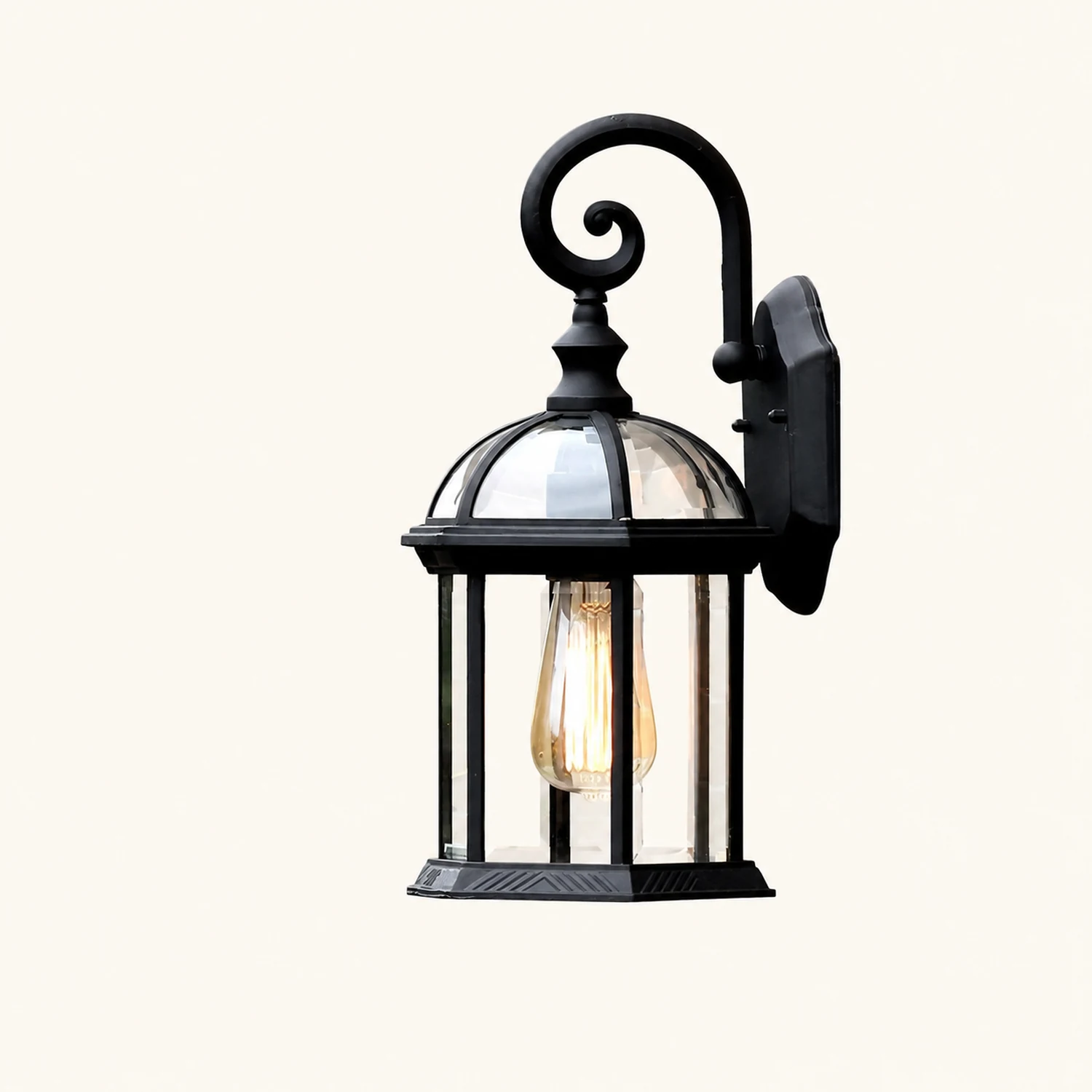 Double-layer Waterproof Glass E27 Vintage Wall Sconce Lighting Wall Lamp - Lumpaz