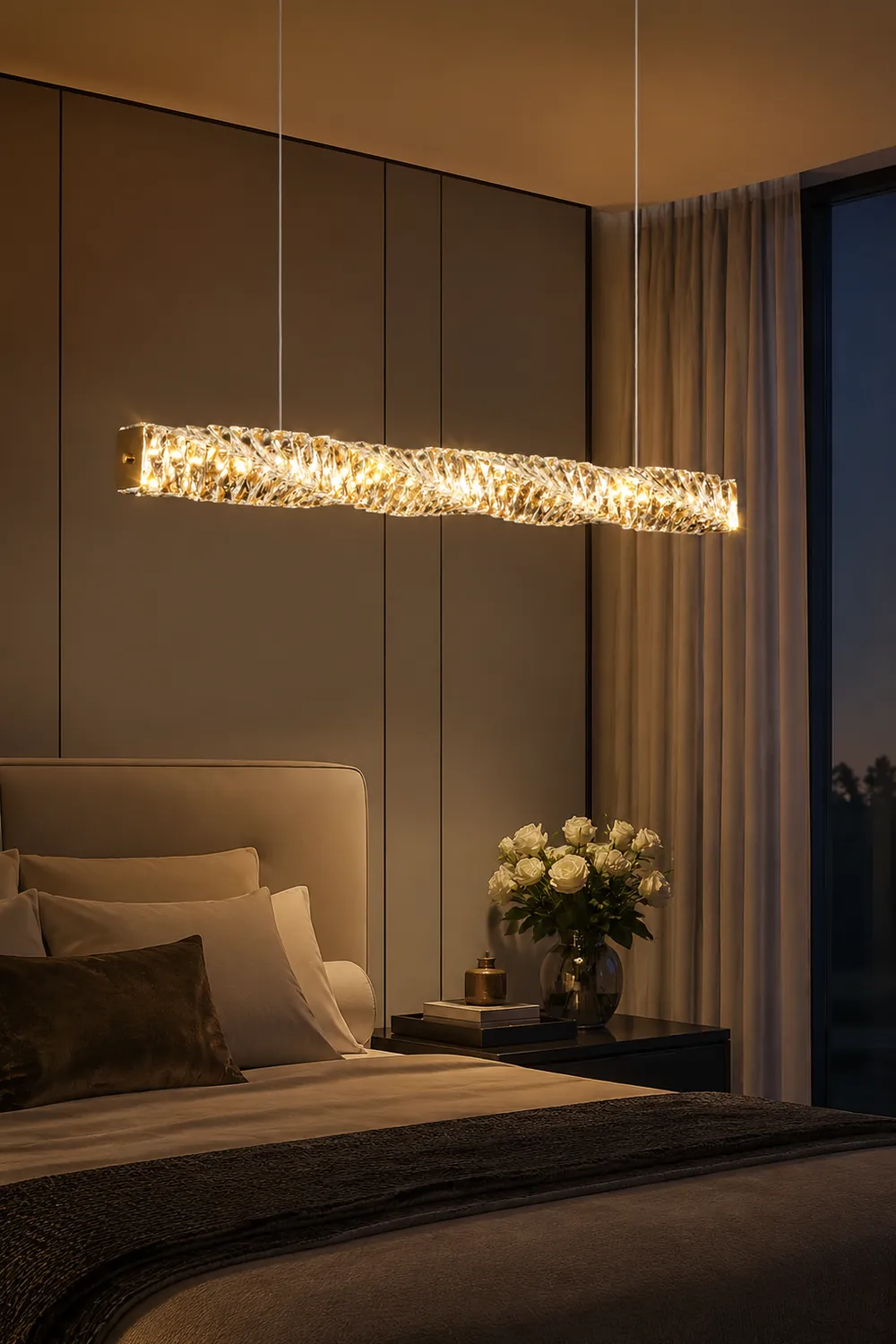 Long Crystal Pendant Lamp - Lumpaz