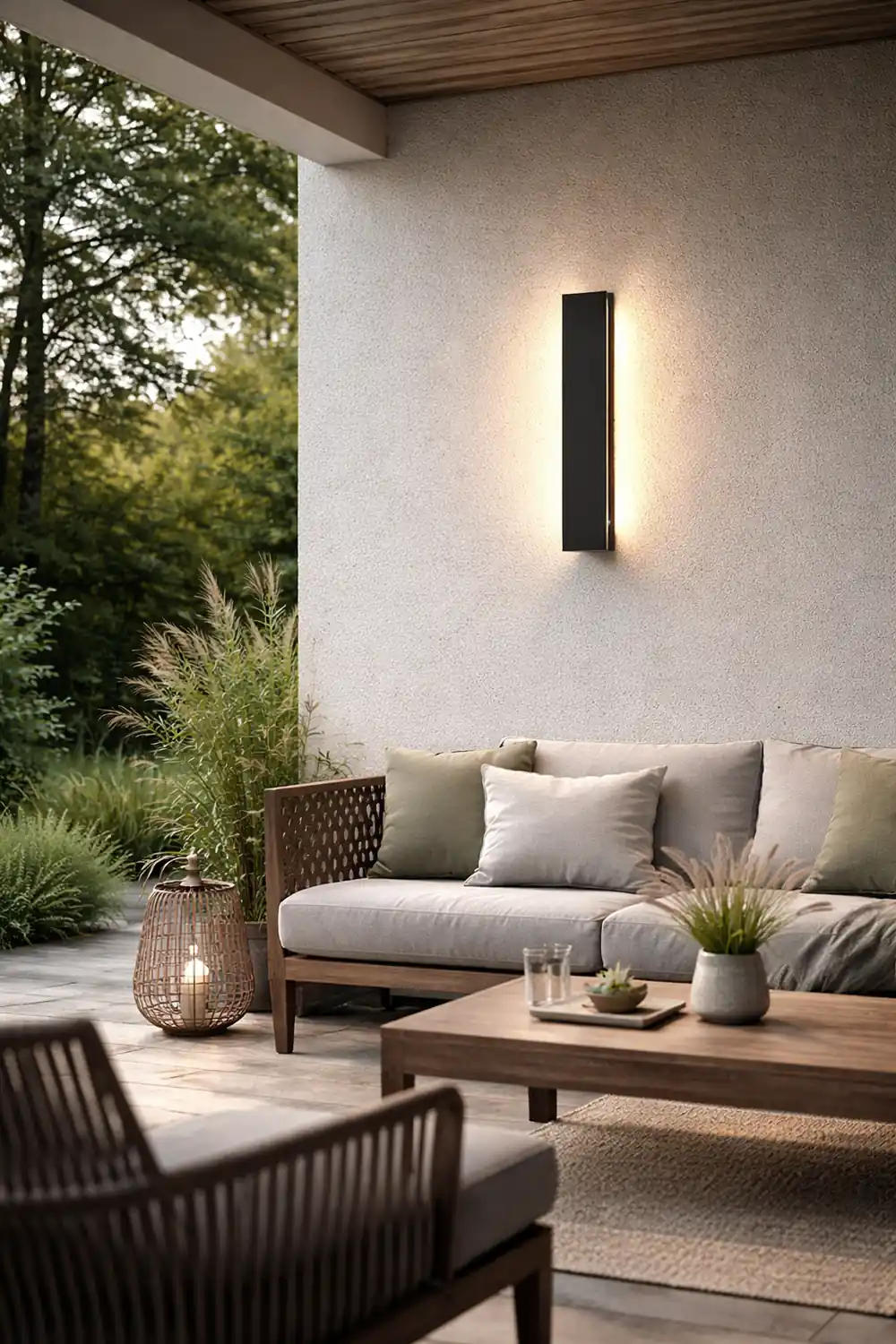 Outdoor Modern Waterproof Long Strip Bright LED Wall Light for Villa Courtyard - Lumpaz