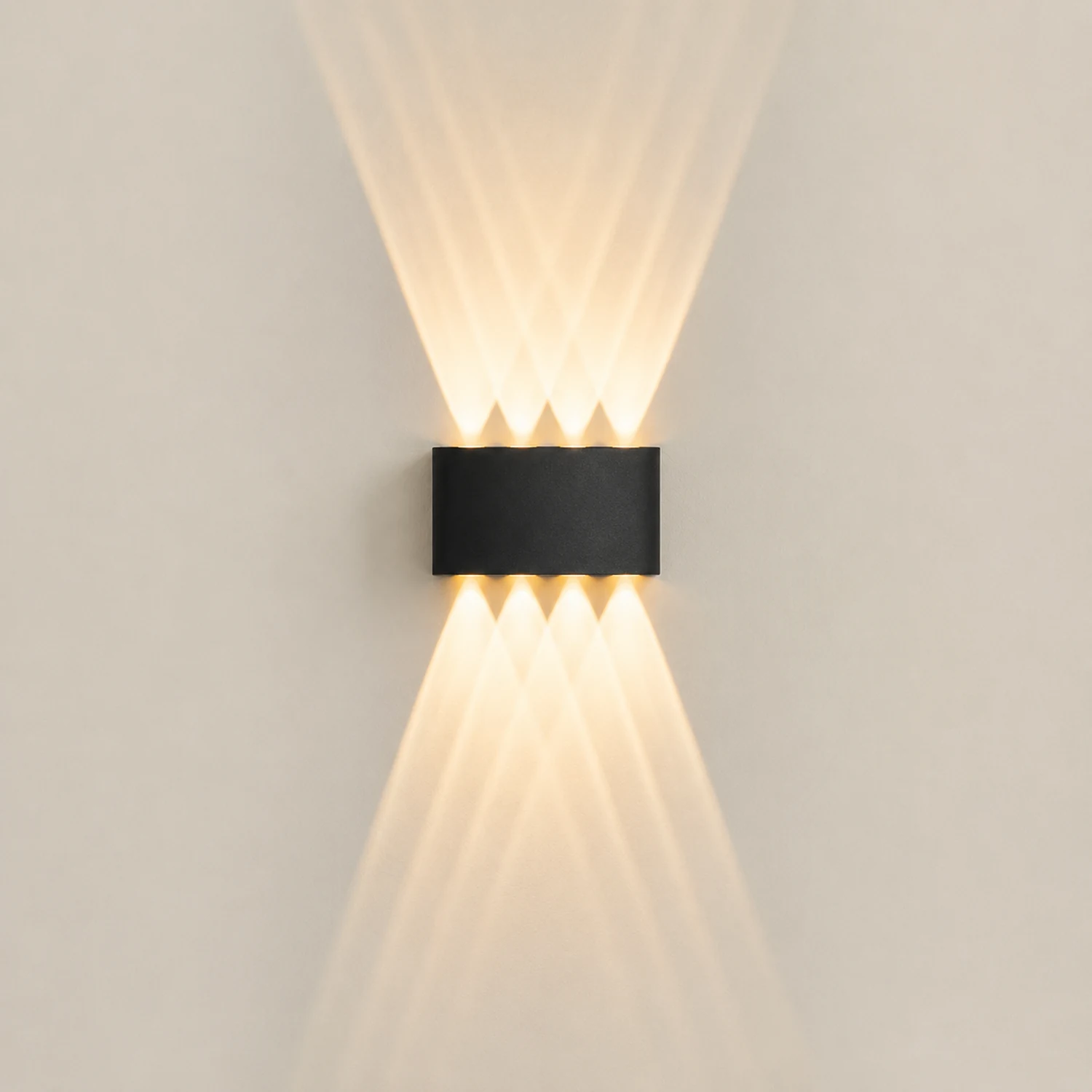 Up and Down Light LED Waterproof Black Modern Wall Washer Light Wall Lamp - Lumpaz
