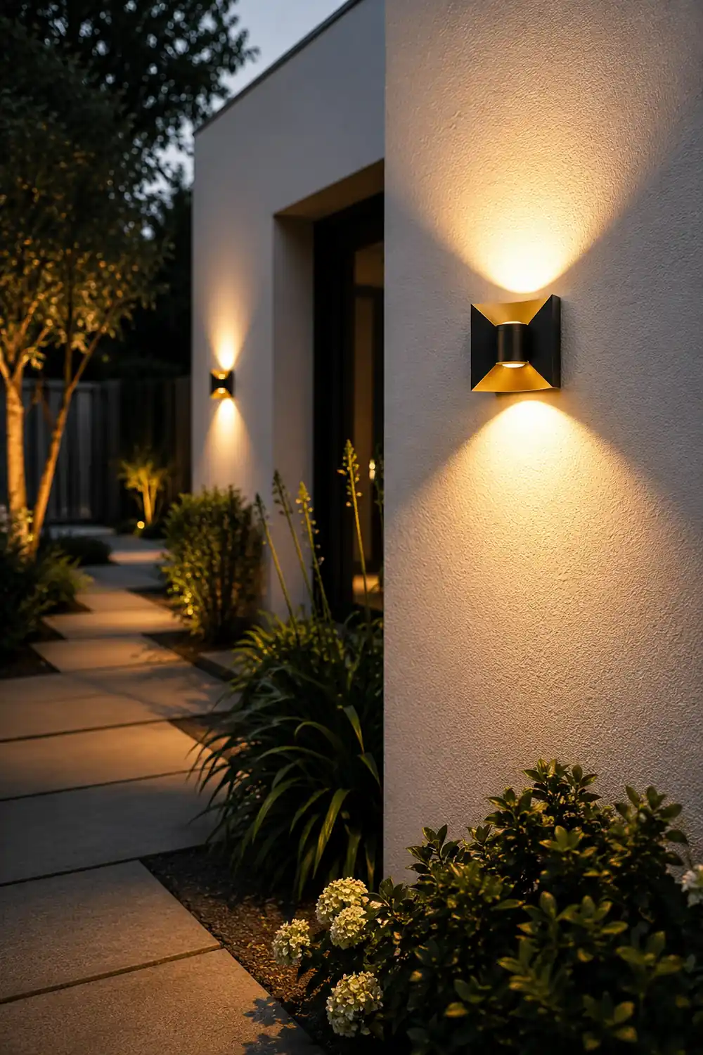 Square Up and Down Lights 6W LED Waterproof Modern Outdoor Sconces - Lumpaz