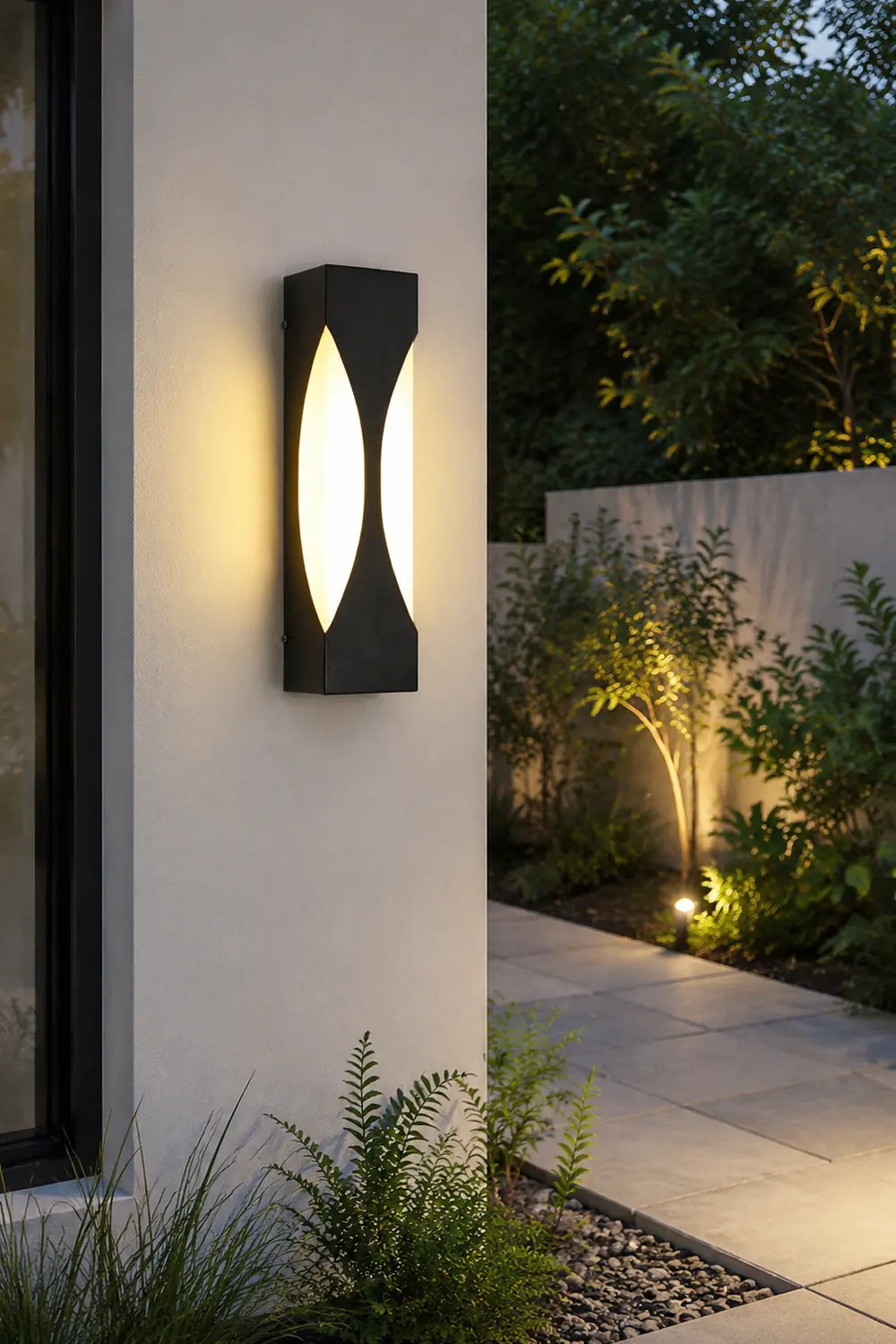 Creative Rectangular Waterproof LED Black Modern Outdoor Wall Sconce Lighting - Lumpaz