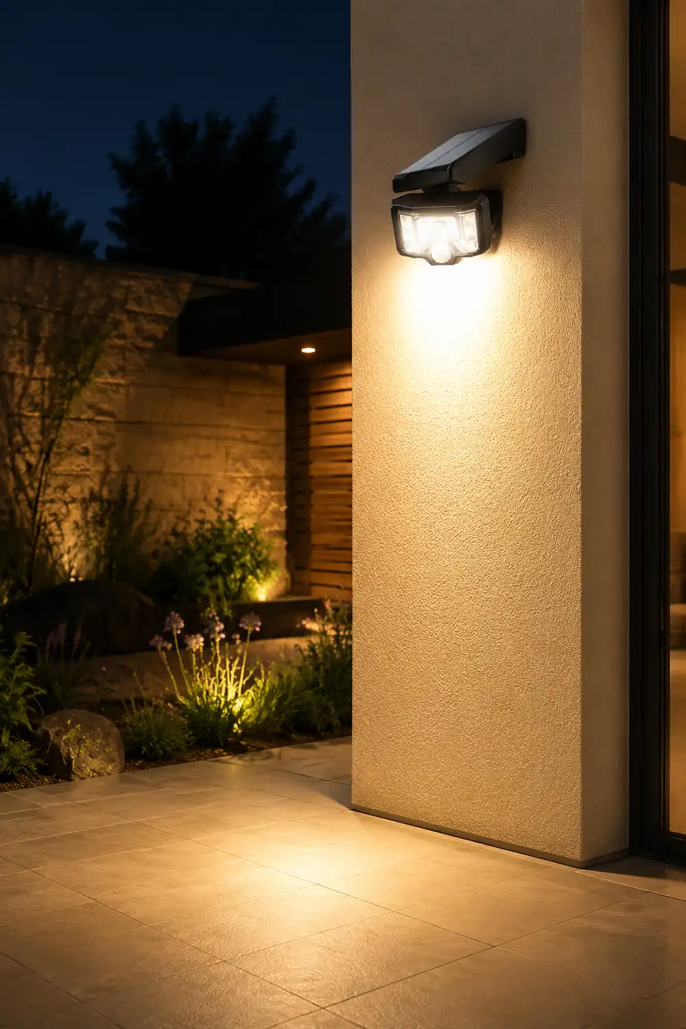 Adjustable Solar Outdoor Wall Lamp LED Spotlight Motion Sensor Wall Lights - Lumpaz
