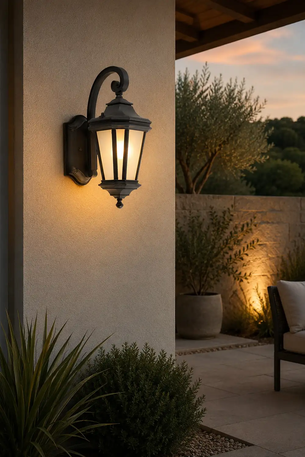 Minimalist Frosted Glass Waterproof European-Style Outdoor Wall Lamp - Lumpaz