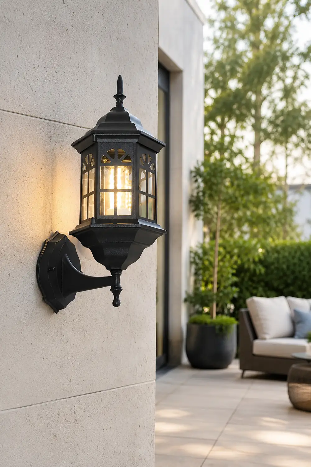 Waterproof LED Glass European-style Outdoor Wall Lamp Plug in Wall Sconce Lighting - Lumpaz
