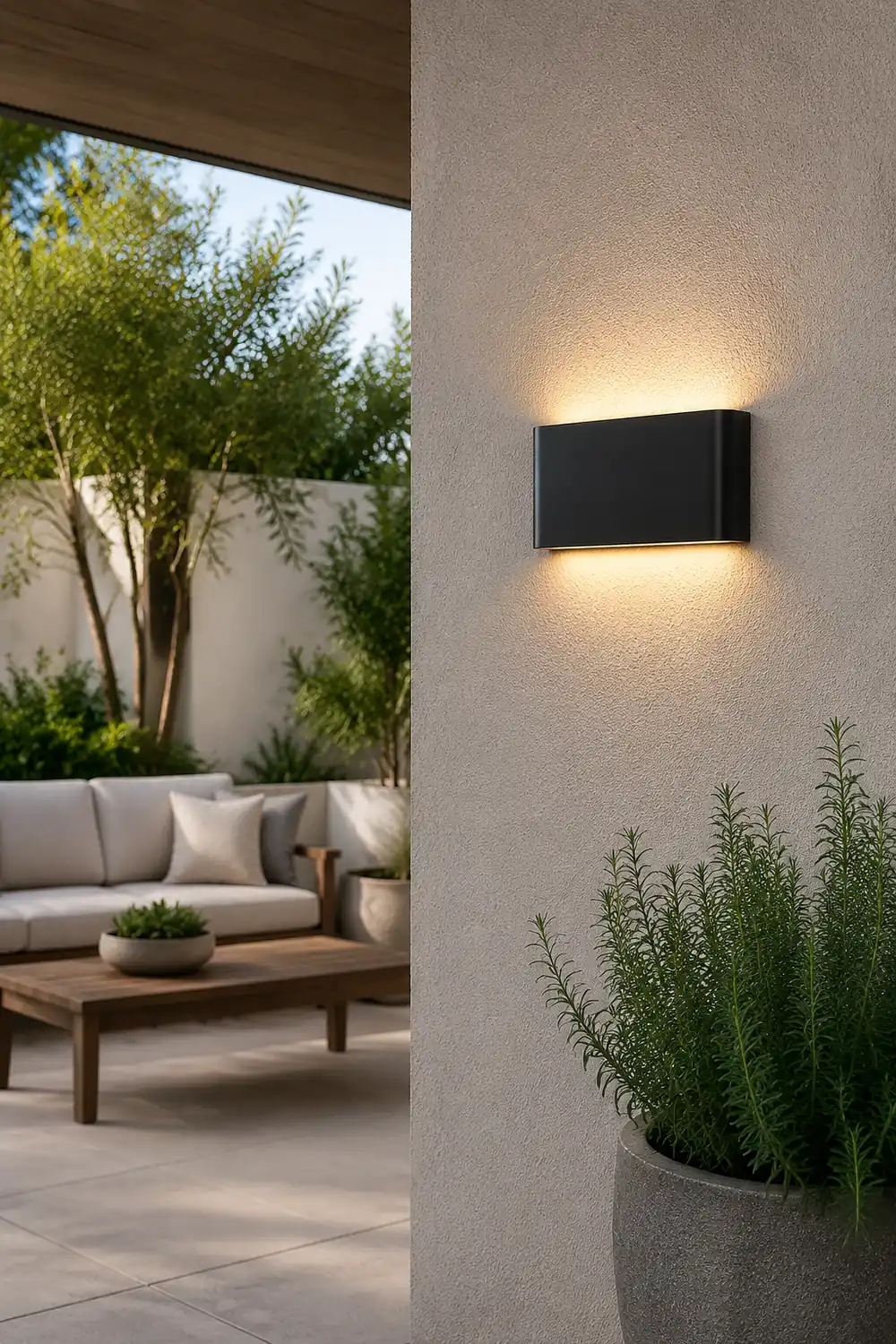 Minimalist Outdoor Waterproof LED Exterior Wall Light for Garden Balcony - Lumpaz