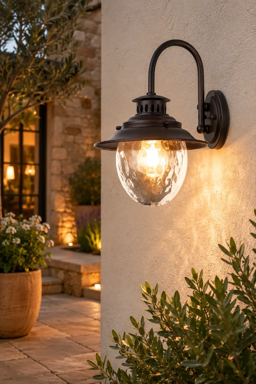 Creative Glass Metal LED Waterproof Modern Outdoor Wall Lamp Wall Sconce Lighting - Lumpaz
