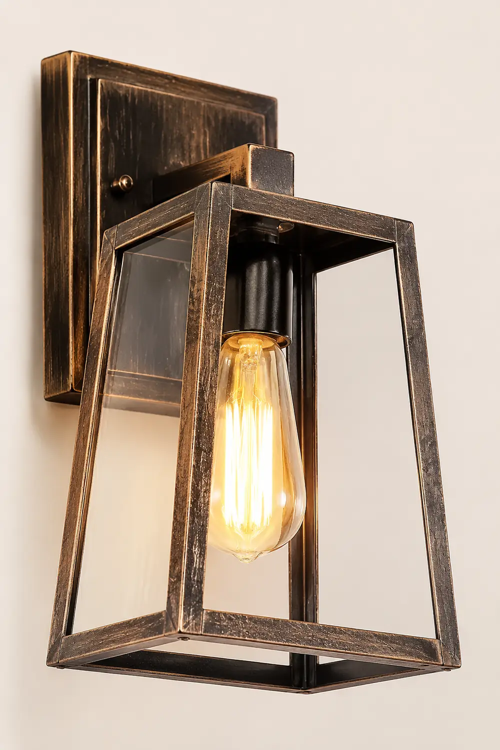 Vintage Industrial Style Glass Sconce Waterproof Outdoor Wall Lights Wall Lamp - Lumpaz