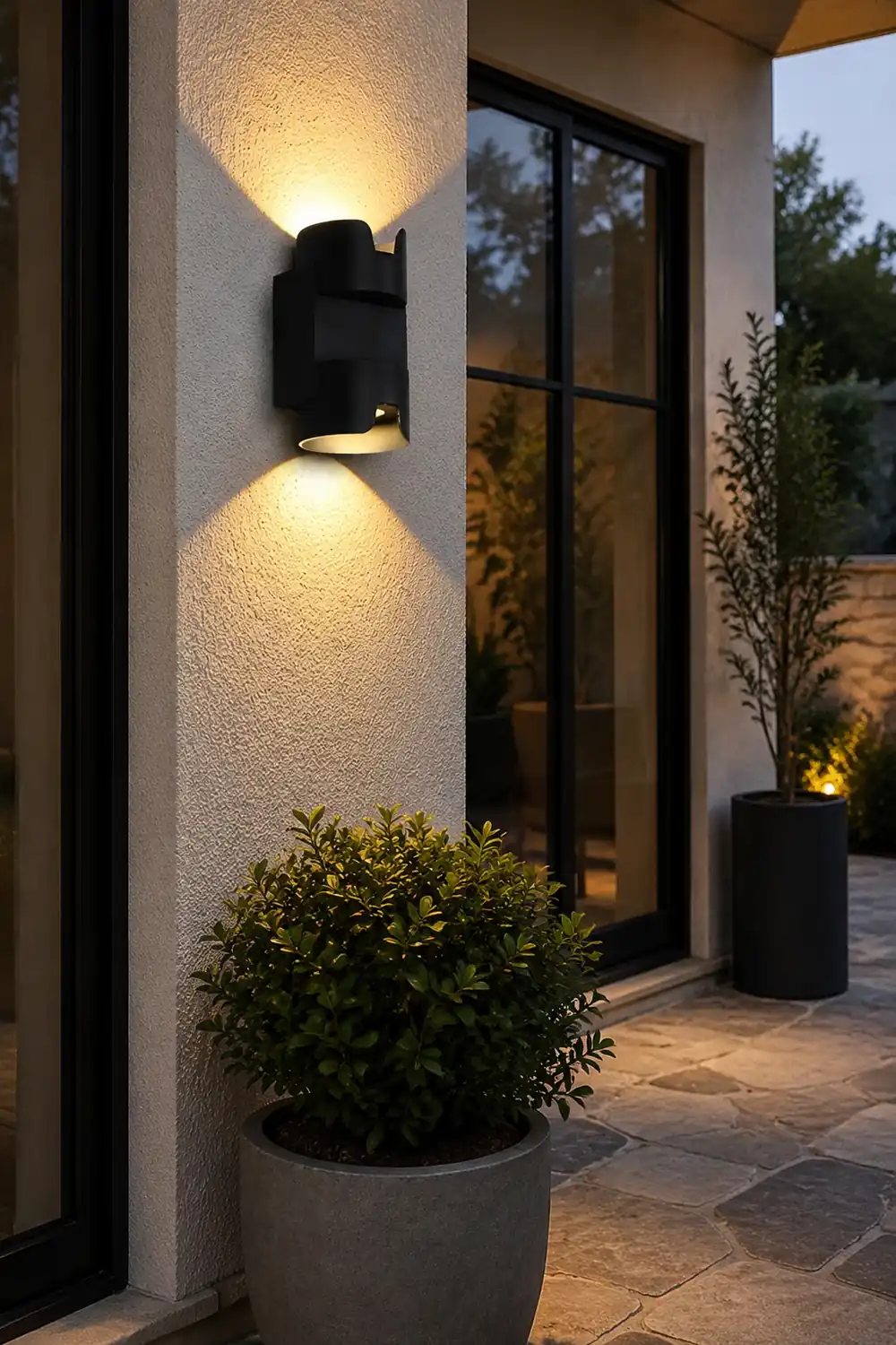Waterproof Up and Down Light LED Black Modern Wall Washer Light Wall Lamp - Lumpaz