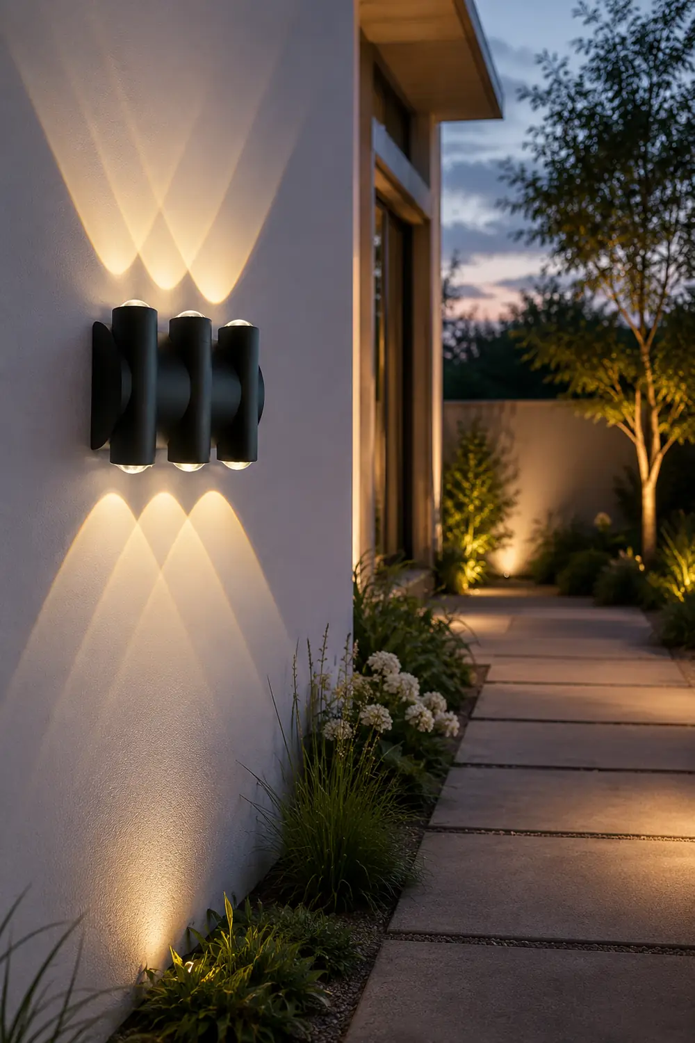 Up and Down Light LED Waterproof Black Modern Wall Washer Light Wall Lamp - Lumpaz