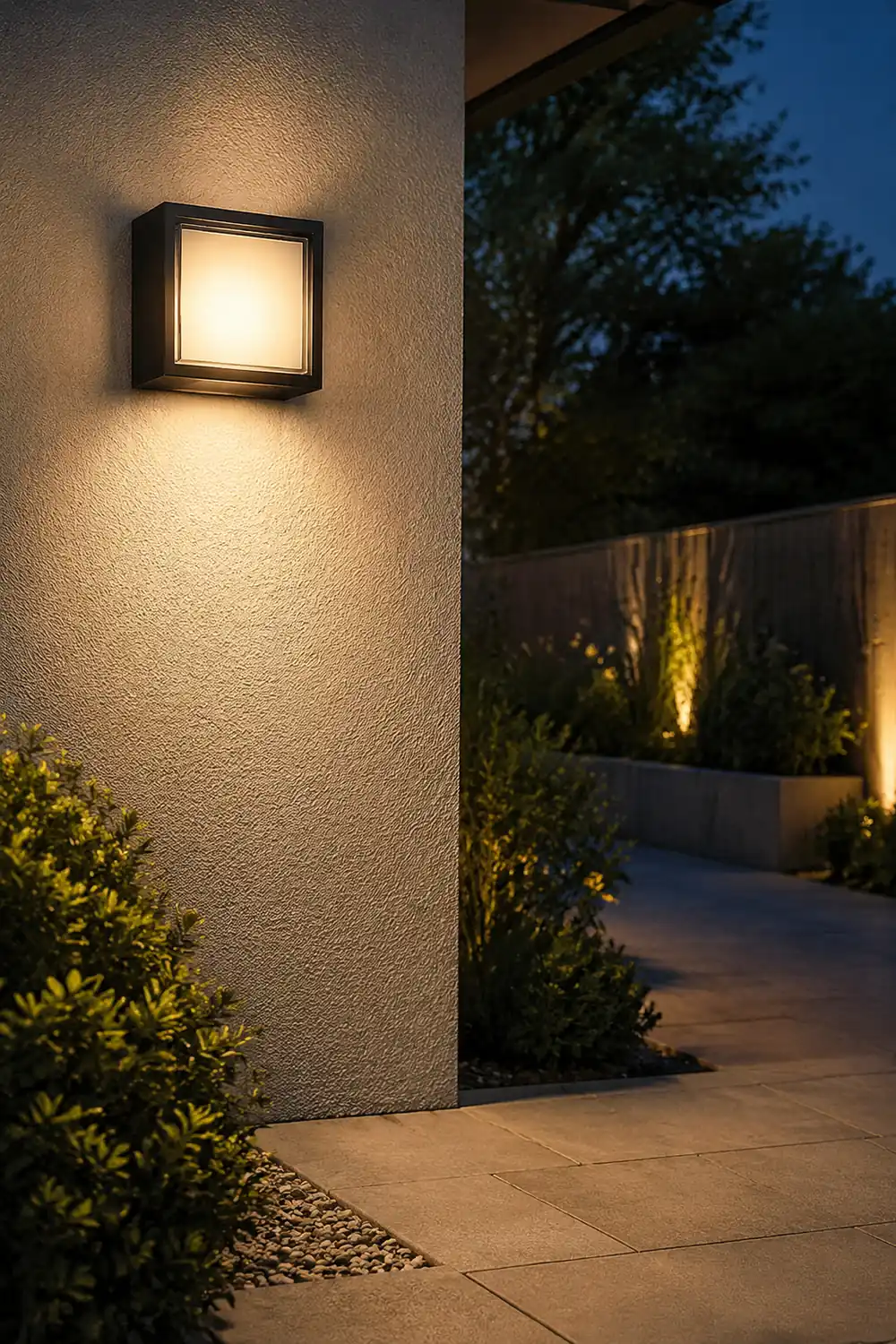 Modern Outdoor Round Square Waterproof Wall Light for Villa Garden Balcony Door Front - Lumpaz