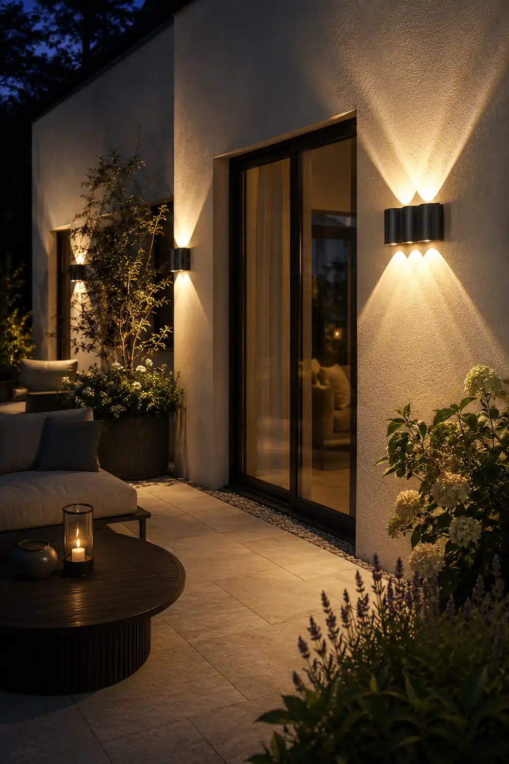 Creative Wave Arc Design Up and Down Lights LED Outdoor Wall Lights Wall Sconces Waterproof - Lumpaz