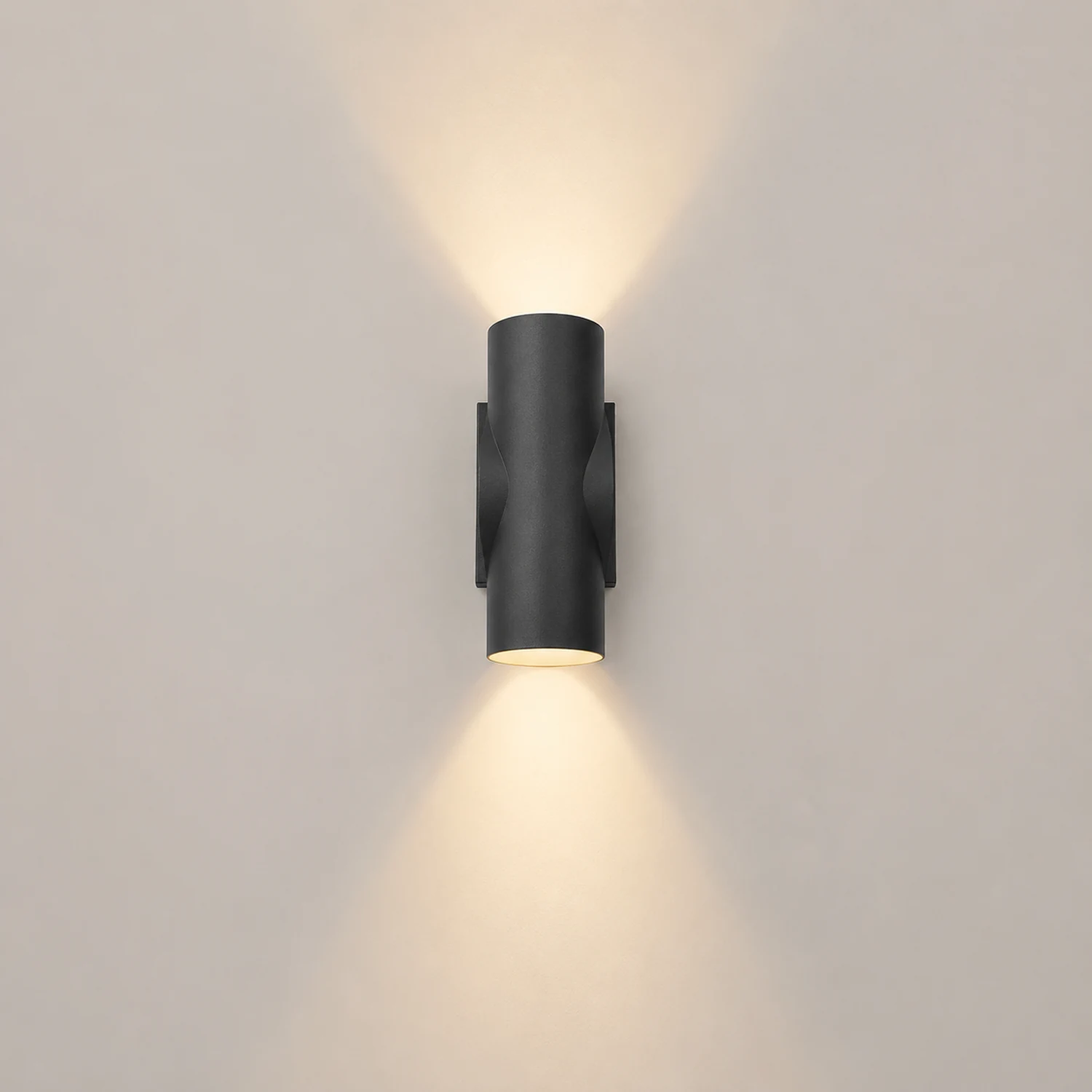 Up and Down Light LED Waterproof Black Modern Wall Washer Light Wall Lamp - Lumpaz