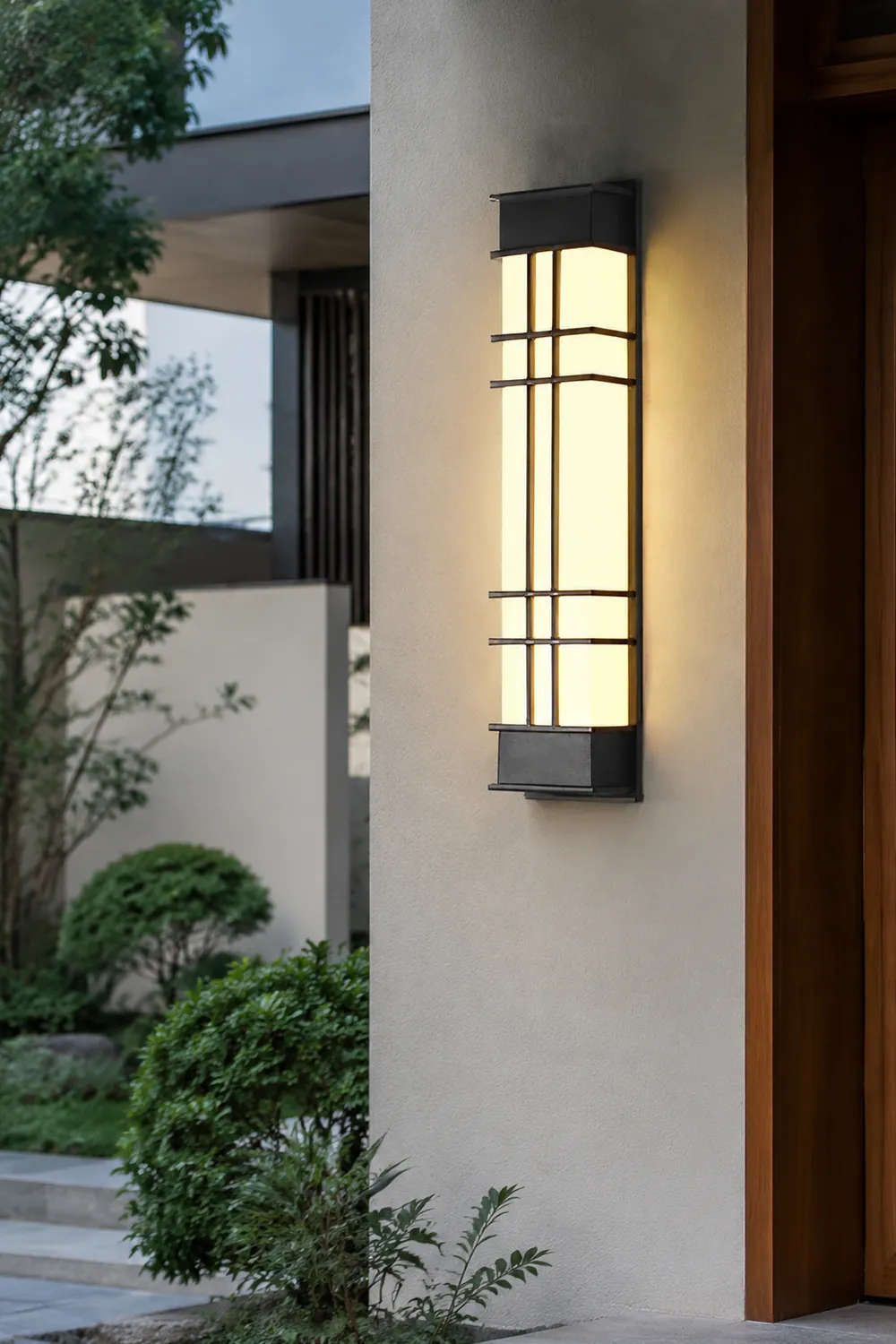 Retro Rectangular Waterproof LED Black Traditional Outdoor Wall Lamp - Lumpaz