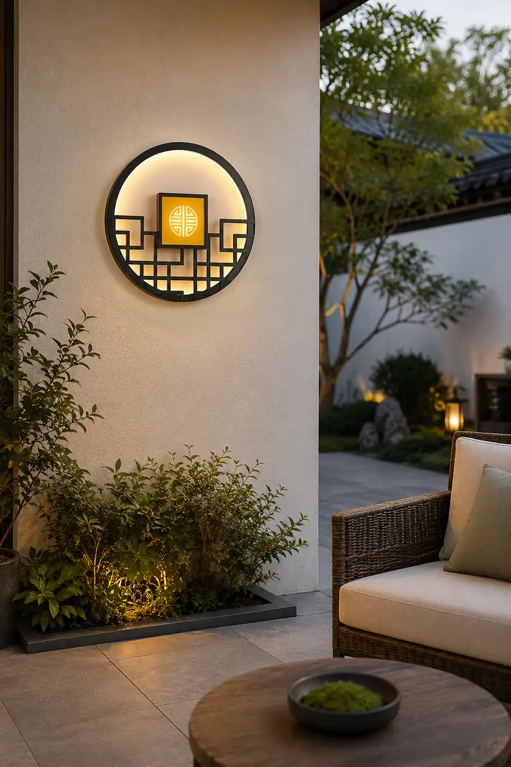 Asian Style Outdoor LED Landscape Decorative Lighting Wall Lamp for Villa Courtyard - Lumpaz