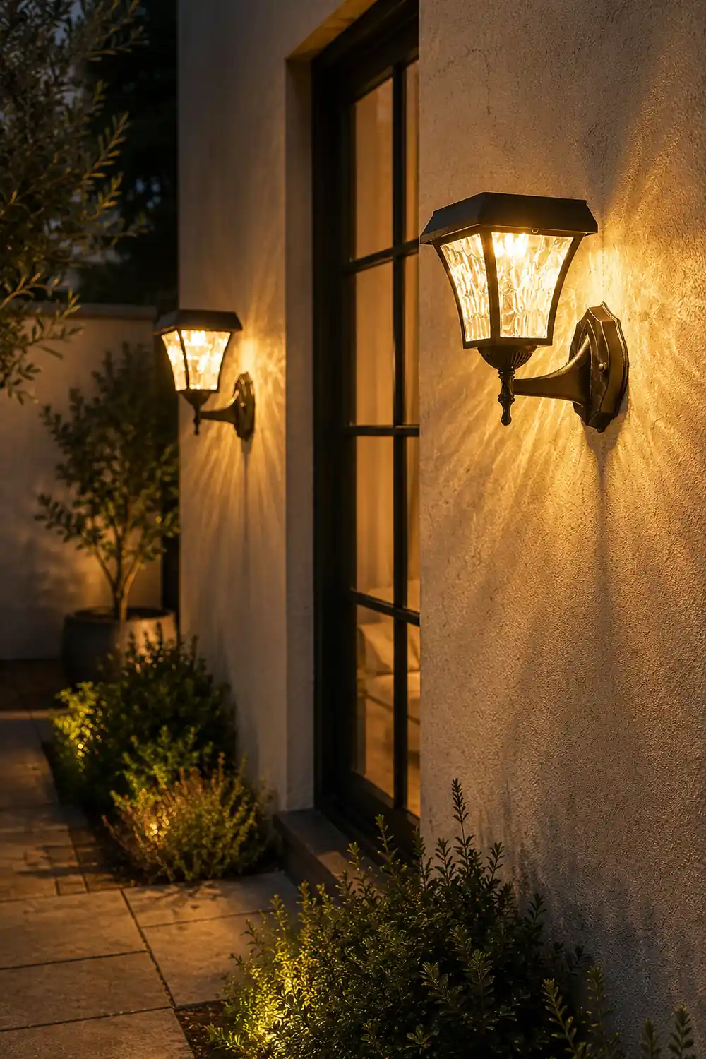 Waterproof LED Smart Touch Switch Modern Outdoor Plug in Wall Sconce Lighting - Lumpaz