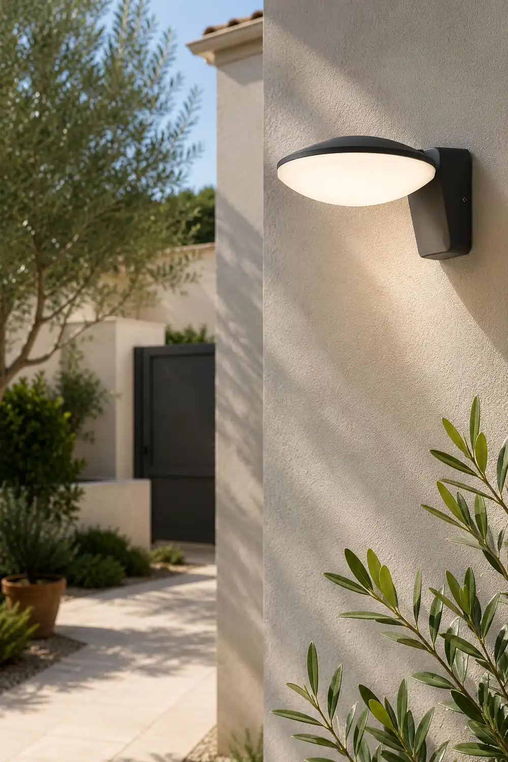 Waterproof Modern Simple Outdoor Solar LED Wall Light for Terrace Balcony - Lumpaz