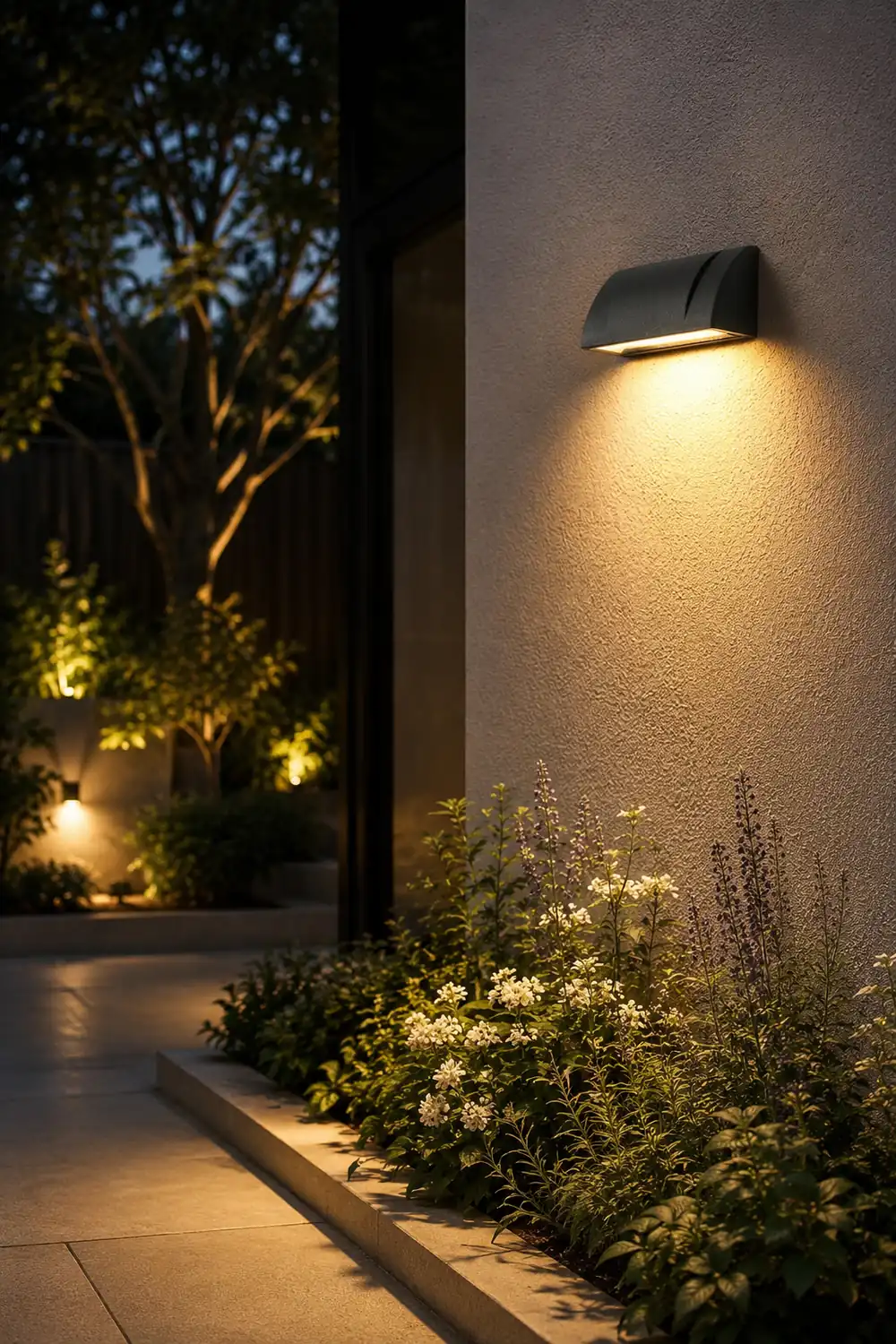 Modern Minimalist Waterproof Outdoor LED Wall Light for Patio Balcony Garden - Lumpaz