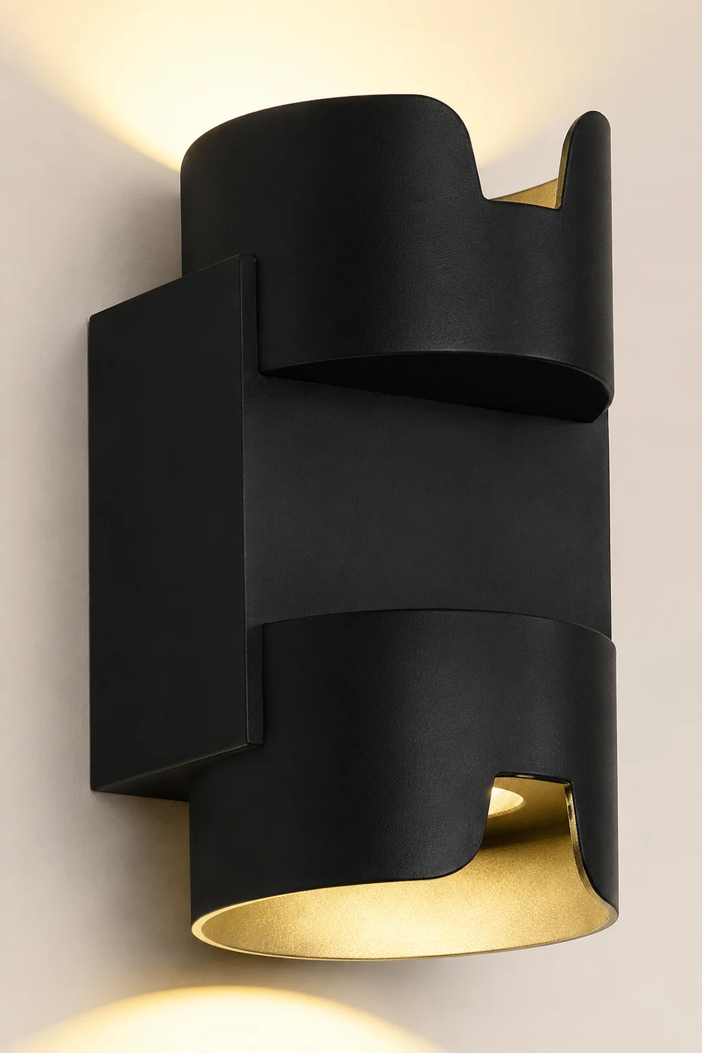 Waterproof Up and Down Light LED Black Modern Wall Washer Light Wall Lamp - Lumpaz