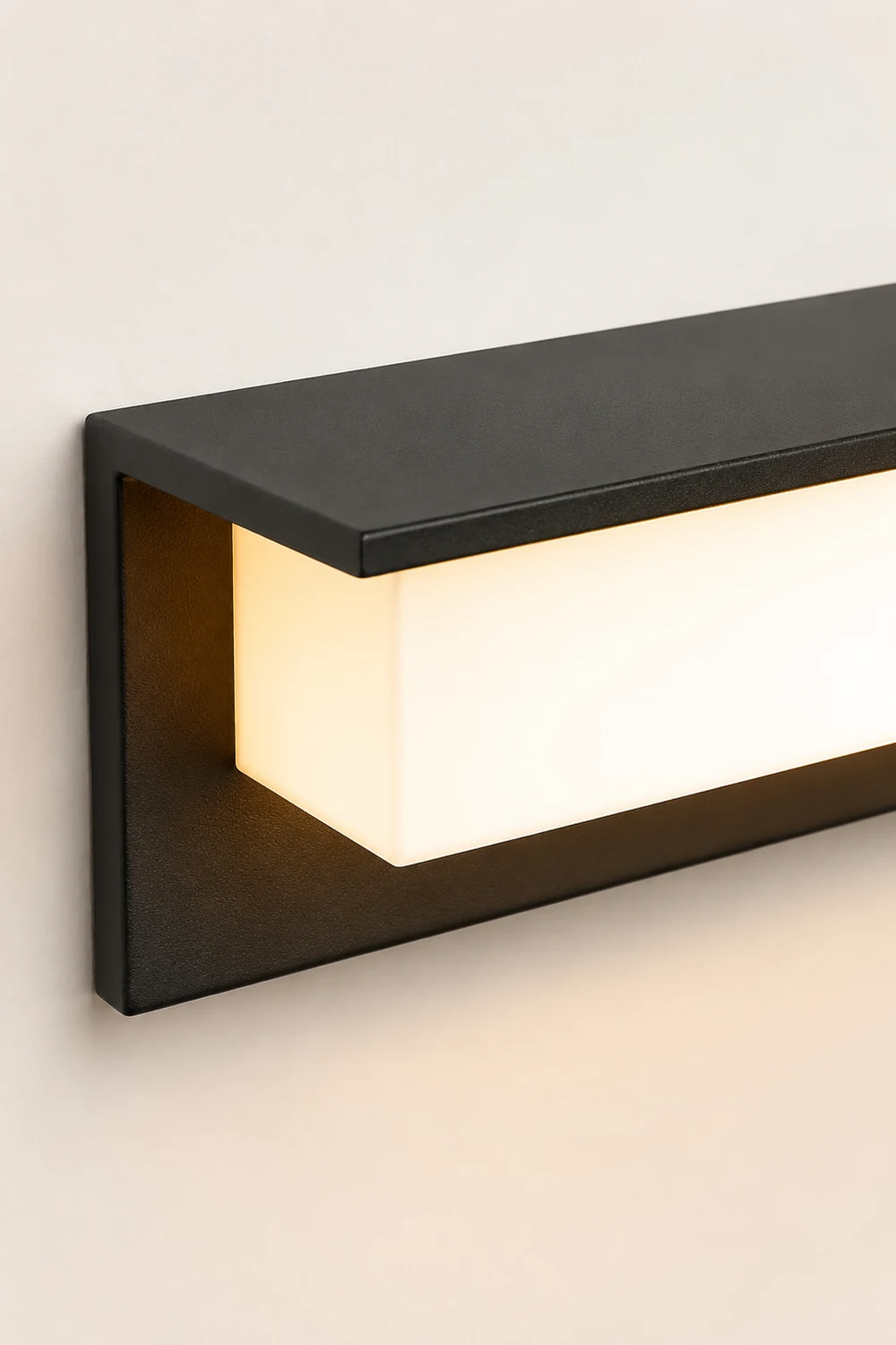 Minimalist Rectangular Waterproof LED Modern Solar Wall Lamp Exterior Lights - Lumpaz
