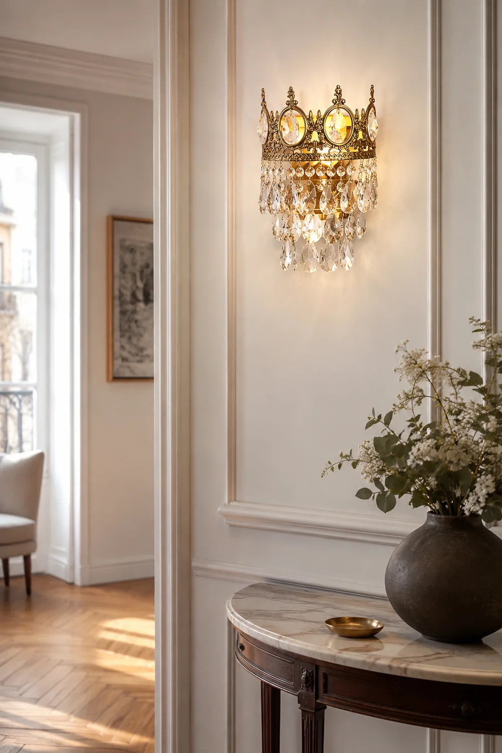 Vintage Crystal Wall Lamp - Lumpaz