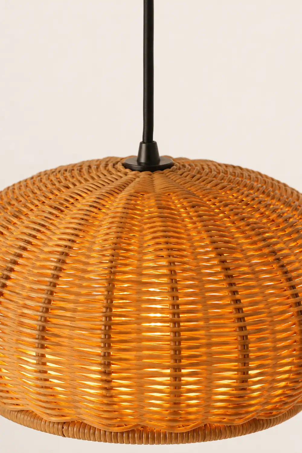 Lantern Shaped Waterproof Rattan Modern Outdoor Wall Lamp Chandelier - Lumpaz