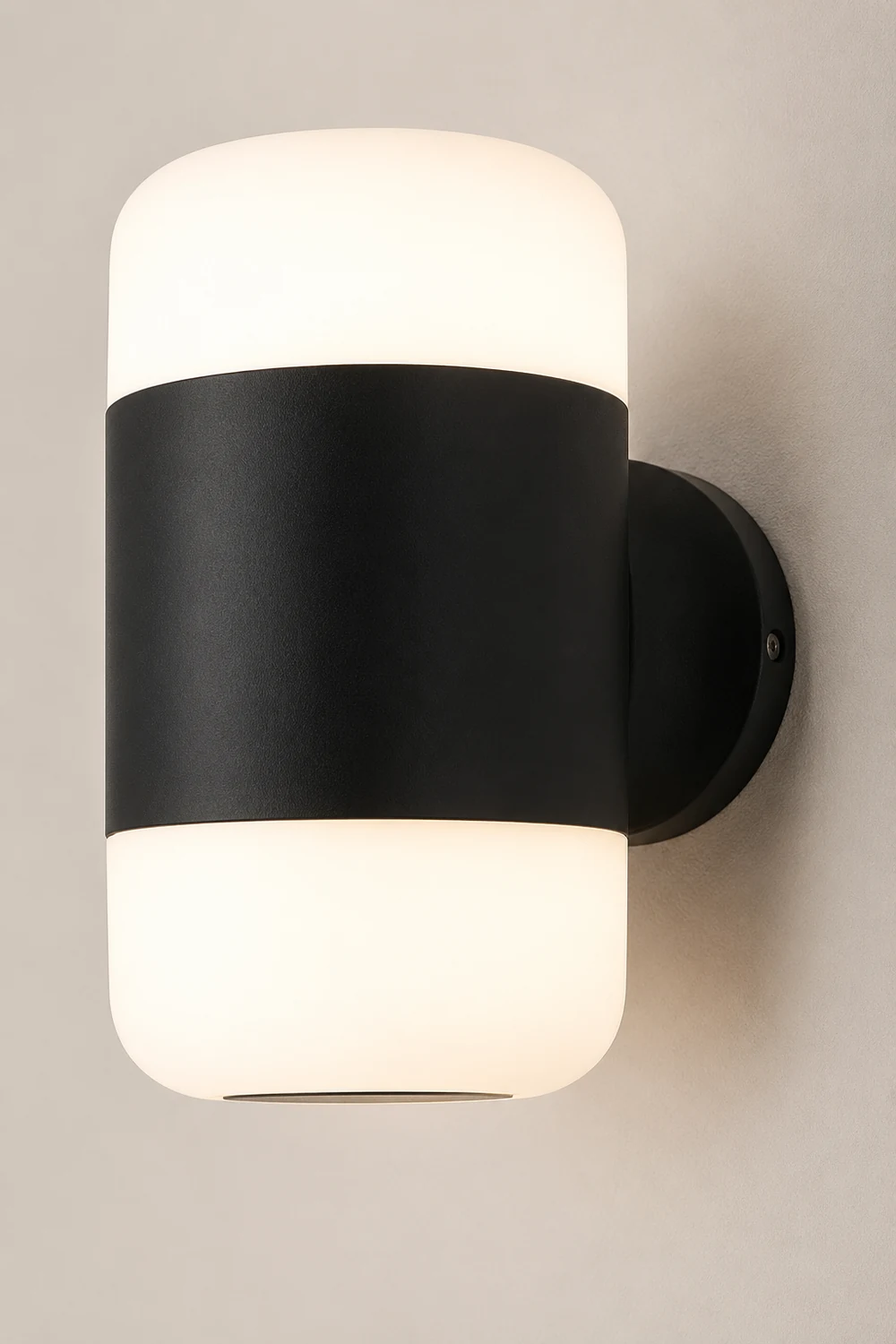 Round Up and Down Light LED Waterproof Black Modern Outdoor Wall Lamp - Lumpaz