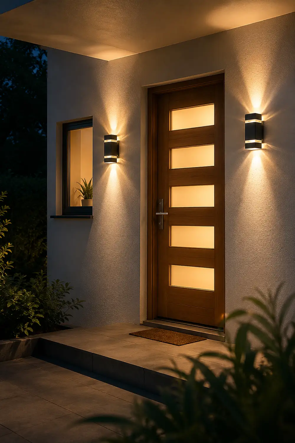 Square Round Waterproof Up And Down Lighting LED Modern Wall Sconces - Lumpaz