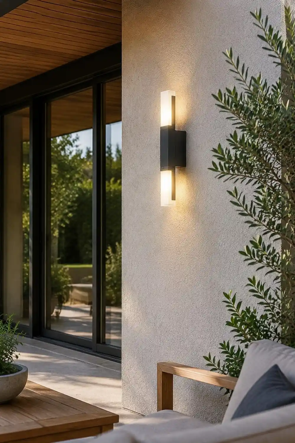 Square Up and Down Lighting LED Waterproof Modern Outdoor Wall Lights - Lumpaz