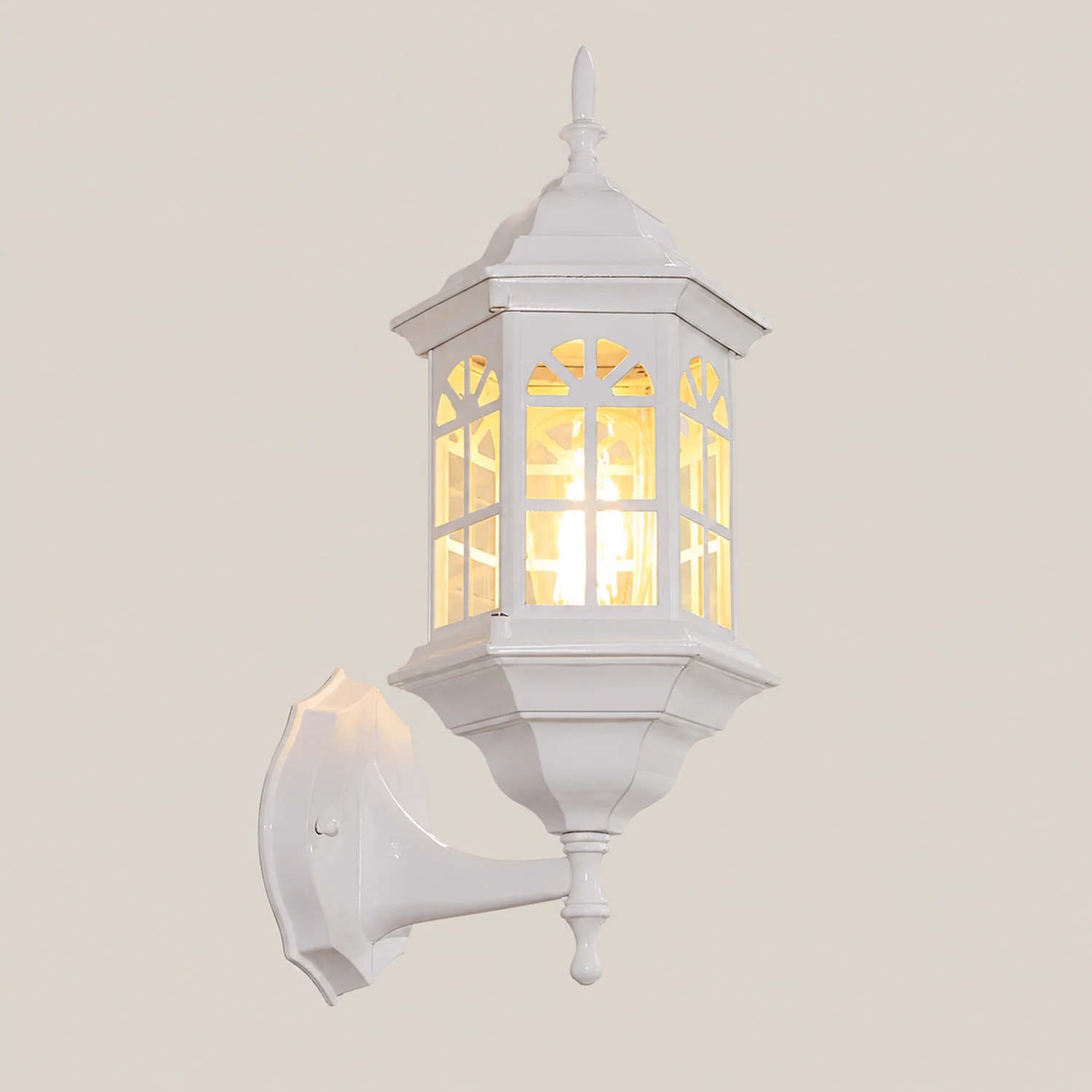 Waterproof LED Glass European-style Outdoor Wall Lamp Plug in Wall Sconce Lighting - Lumpaz