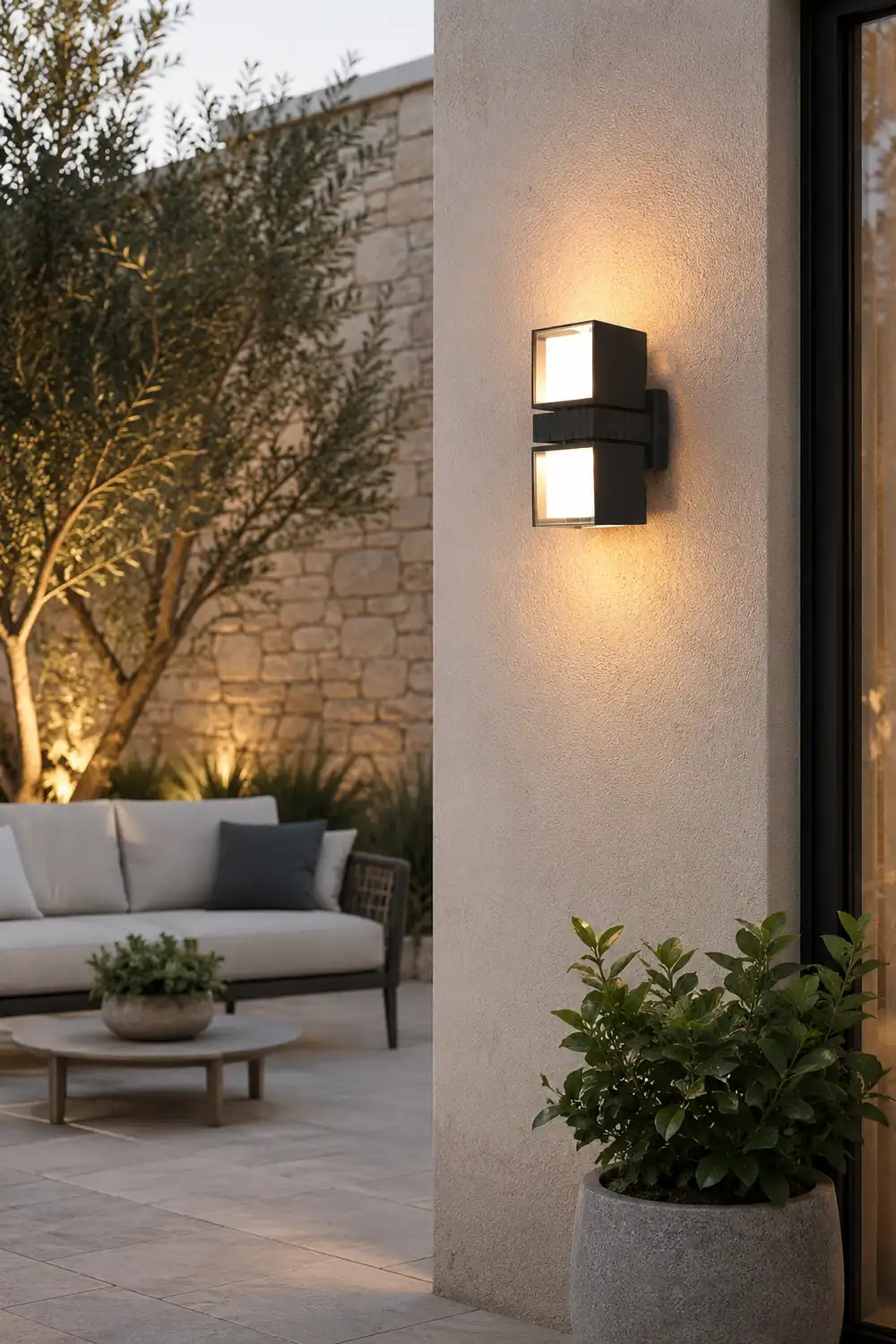 Adjustable Square Lamps Up And Down Lighting Black Outdoor Wall Lights - Lumpaz