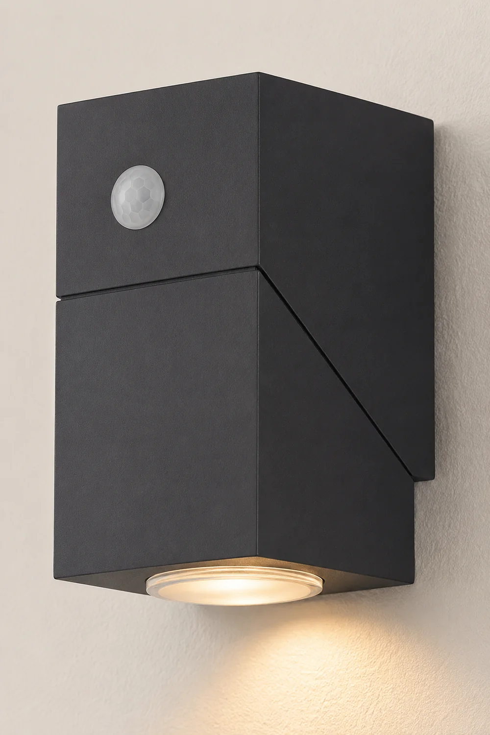 Adjustable Up and Down Light Motion Sensor Waterproof Black Wall Lamp - Lumpaz
