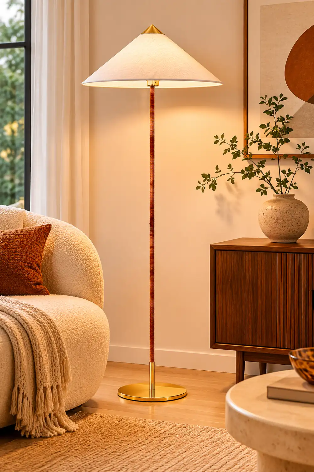 Chinese Hat  Floor Lamp - Lumpaz