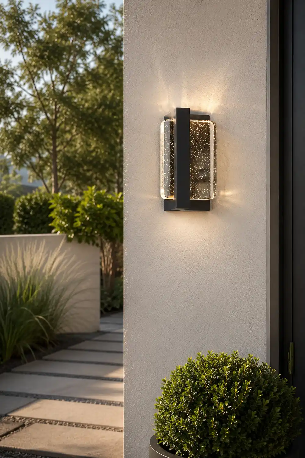 Creative Crystal Waterproof Modern Outdoor Wall Lamp Wall Sconce Lighting - Lumpaz