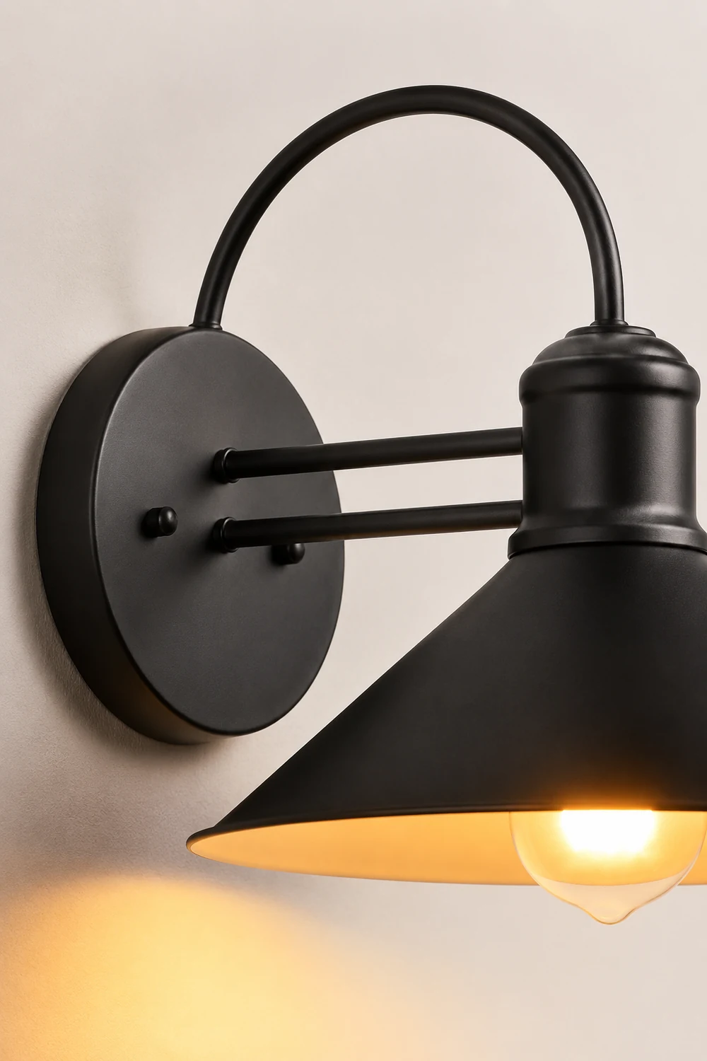 Retro Conical Iron Waterproof Industrial Style Outdoor Wall Lamp Exterior Lights - Lumpaz