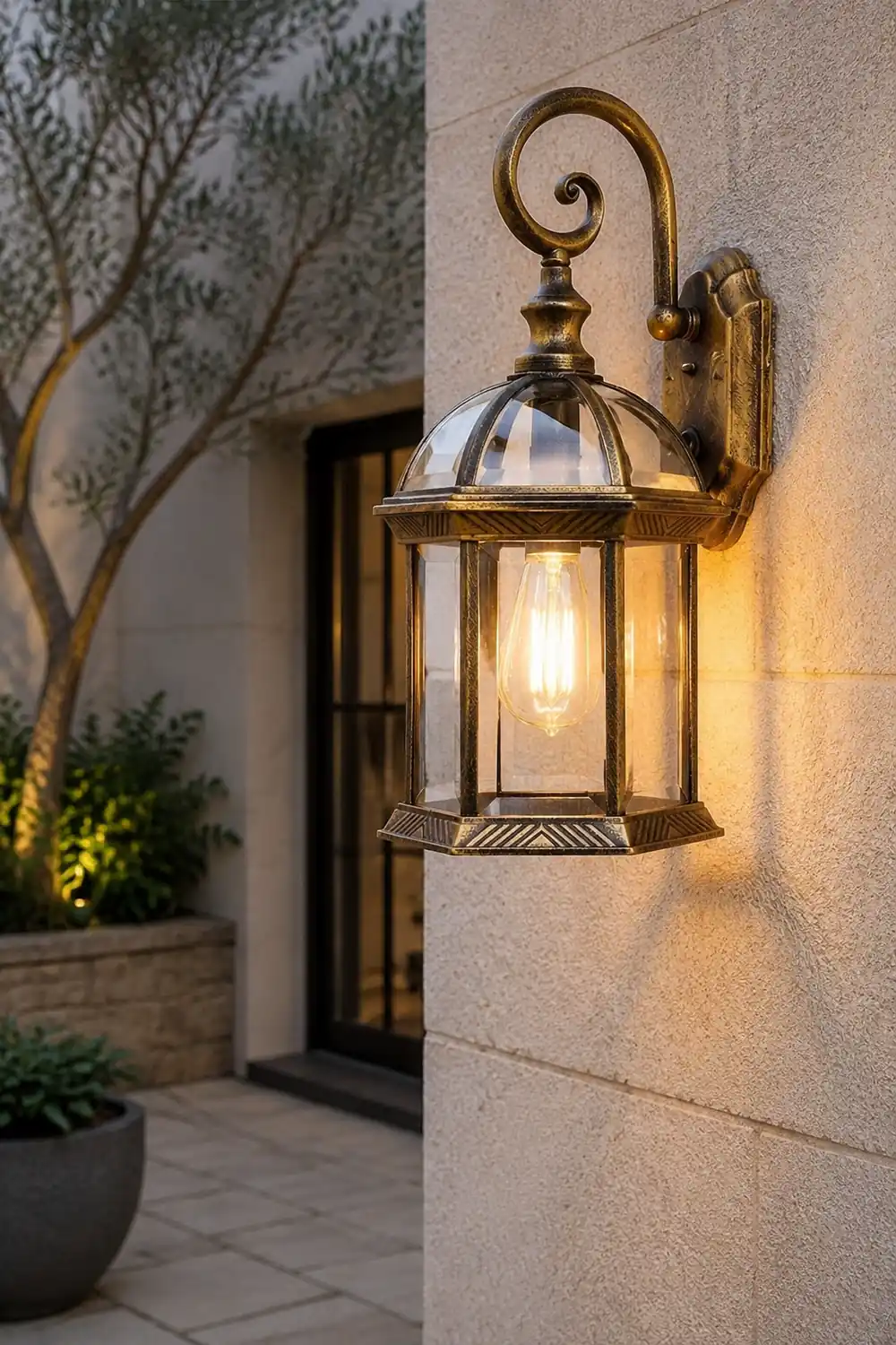 Double-layer Waterproof Glass E27 Vintage Wall Sconce Lighting Wall Lamp - Lumpaz