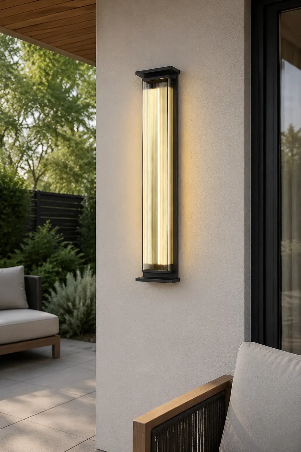 Creative Strip Waterproof Black Modern LED Wall Lamp Outdoor Wall Lights - Lumpaz
