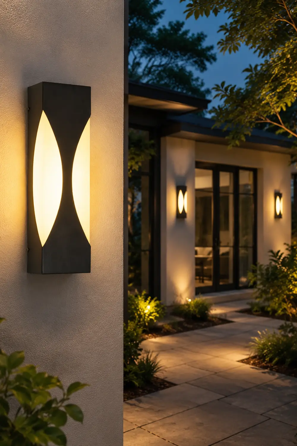 Creative Rectangular Waterproof LED Black Modern Outdoor Wall Sconce Lighting - Lumpaz