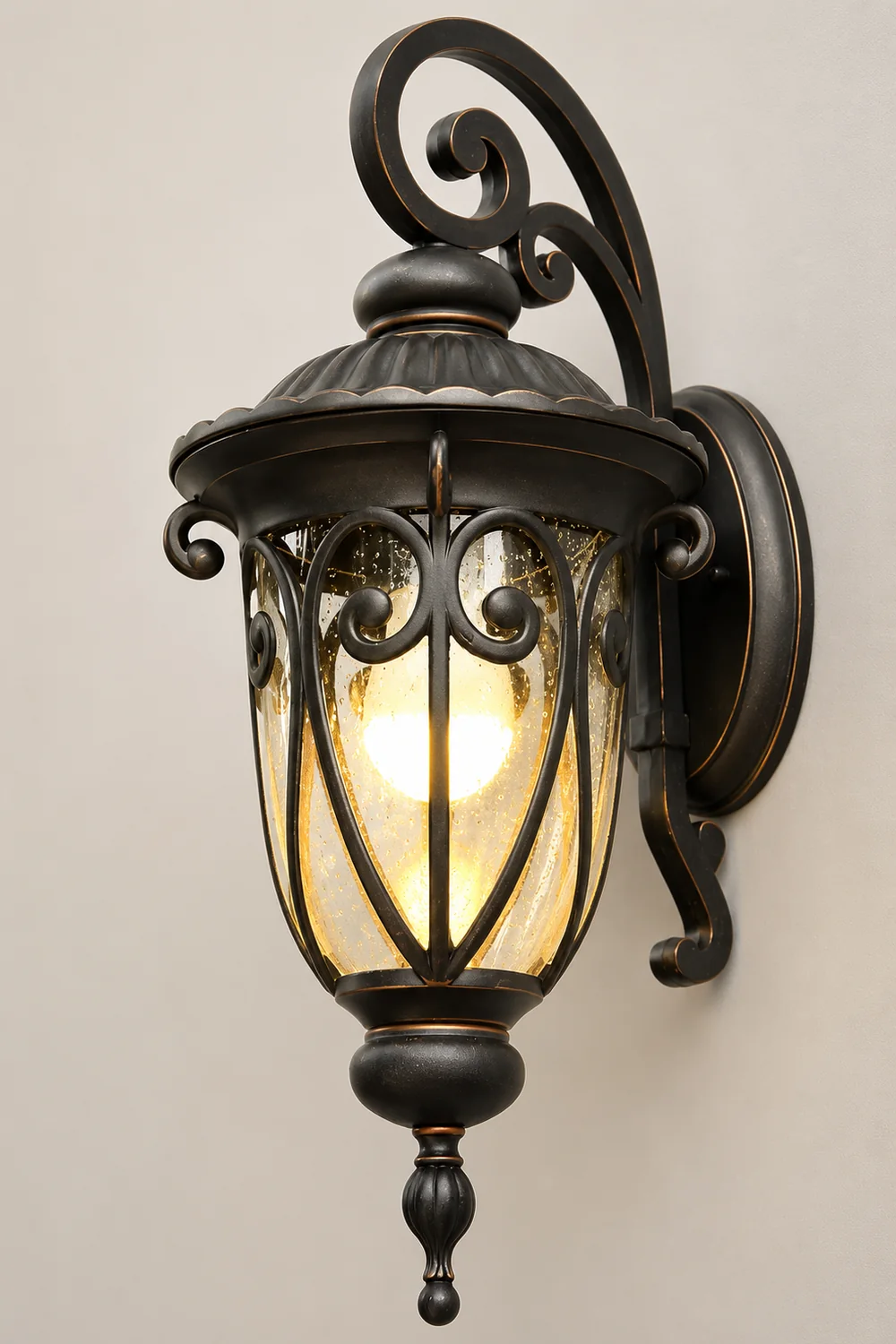 Waterproof Aluminum Bubbles Glass European-Style Outdoor Wall Lights - Lumpaz