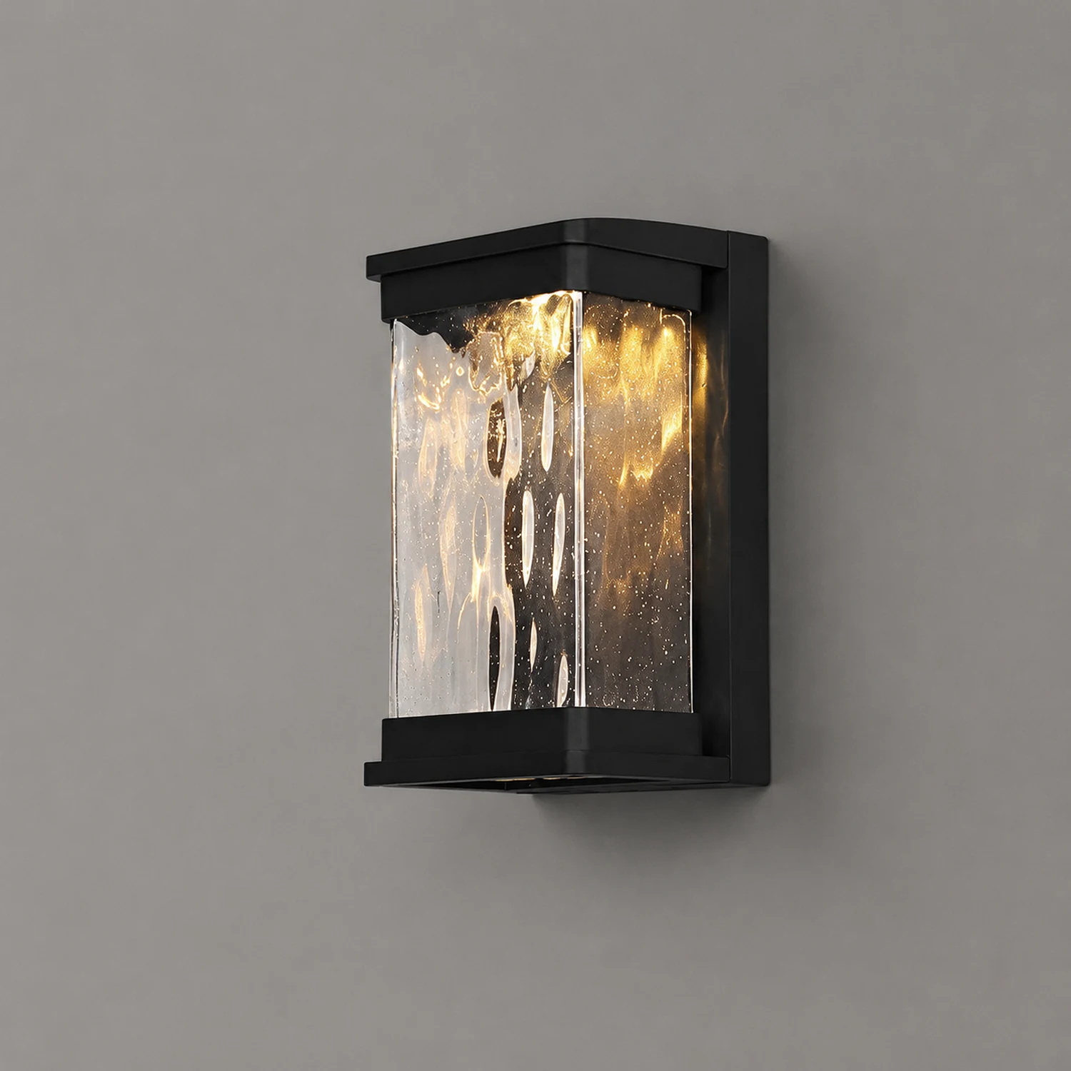 Waterproof Creative Glass LED Black Modern Outdoor Wall Sconce Lighting - Lumpaz