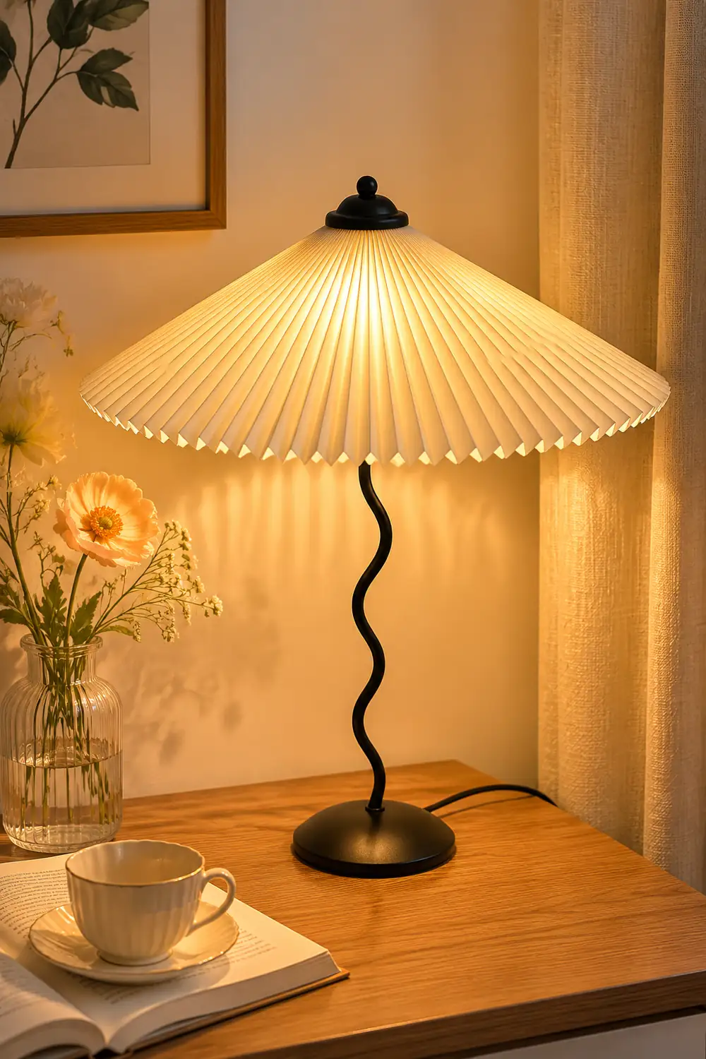 Wiggly Pleated Table Lamp - Lumpaz