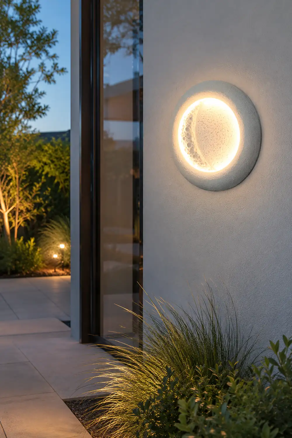 Creative Moon Shaped Waterproof LED 10W Modern Wall Lamp Exterior Decor - Lumpaz