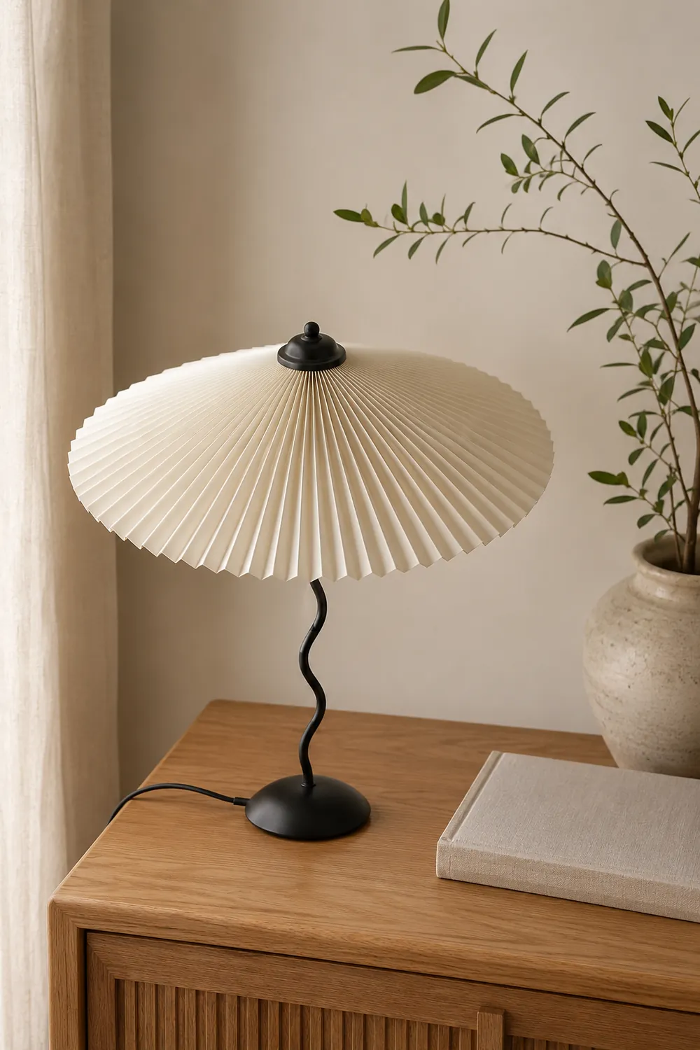 Wiggly Pleated Table Lamp - Lumpaz