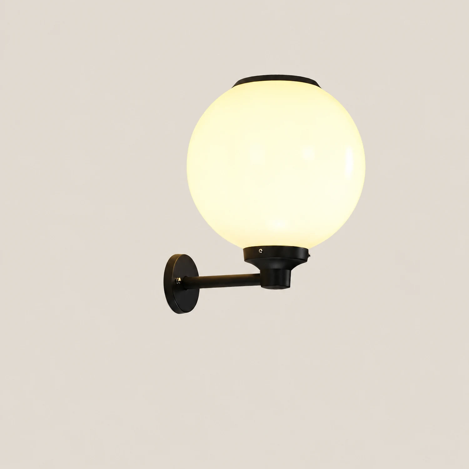 Round Three Step Dimming LED Modern Solar Wall Lights Outdoor Wall Lamp - Lumpaz