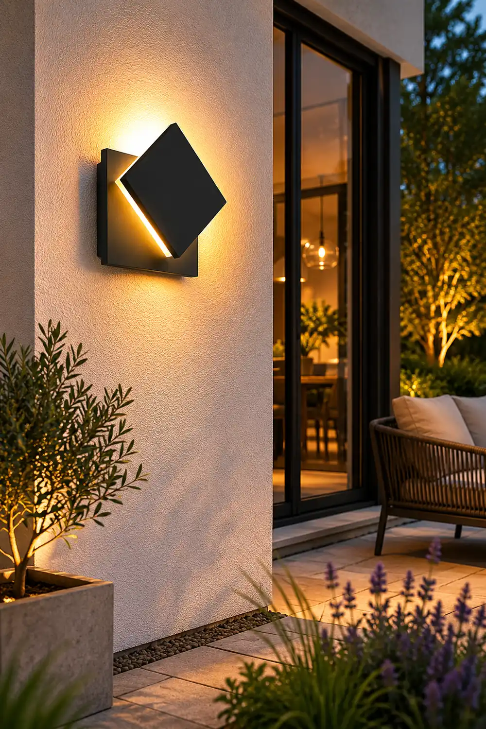 Adjustable Square Waterproof LED Black Modern Outdoor Wall Light Wall Lamp - Lumpaz
