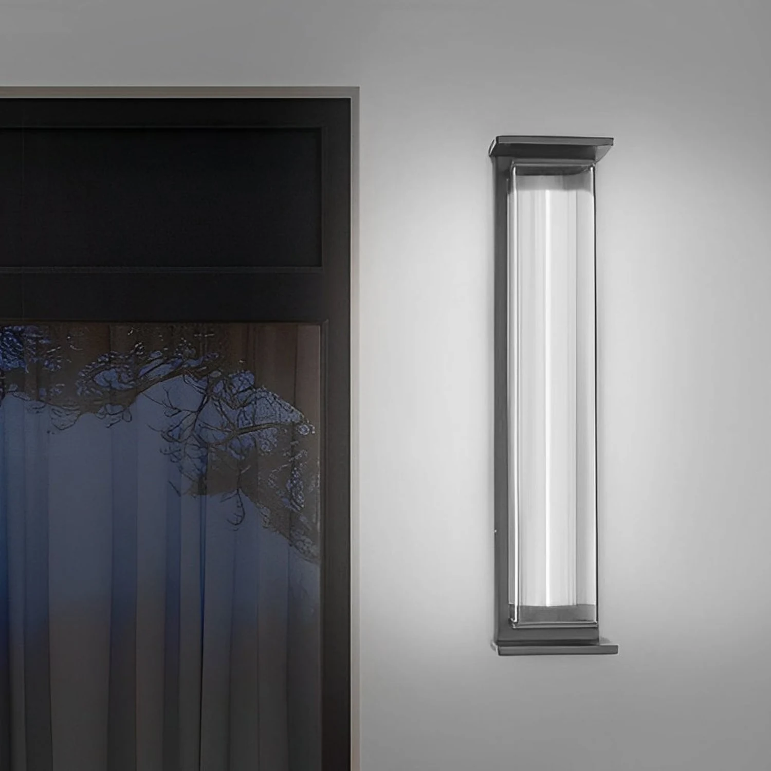 Creative Strip Waterproof Black Modern LED Wall Lamp Outdoor Wall Lights - Lumpaz