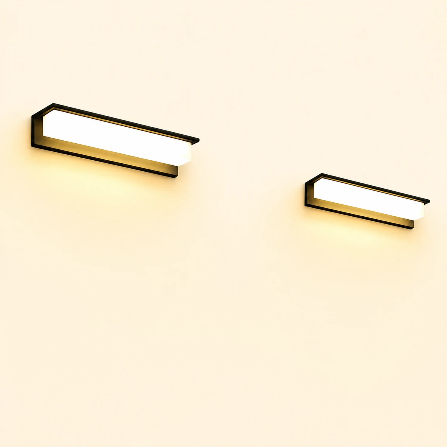 Minimalist Rectangular Waterproof LED Modern Solar Wall Lamp Exterior Lights - Lumpaz